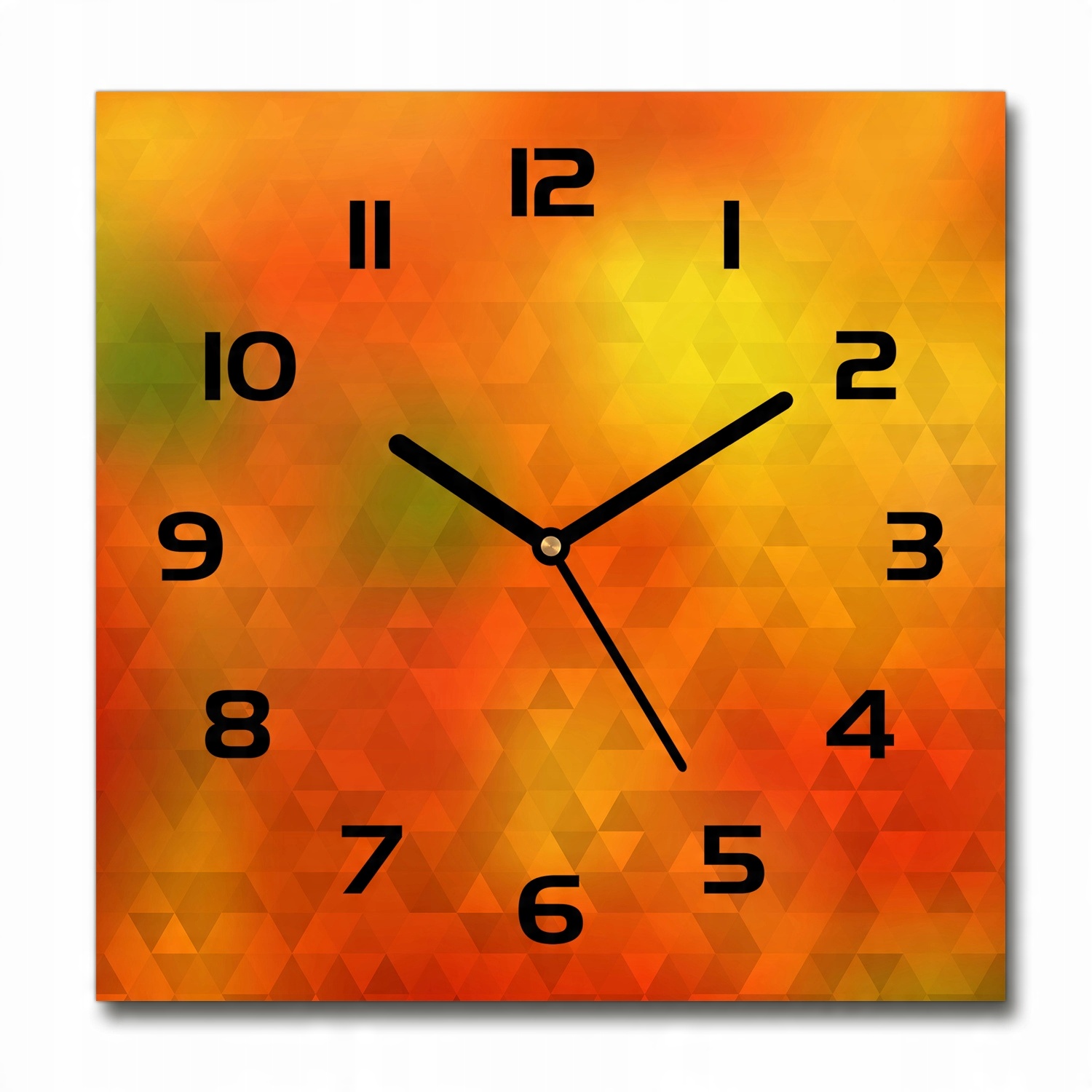 

Zegar szklany na ścianę Abstrakcja trójkąty 30x30