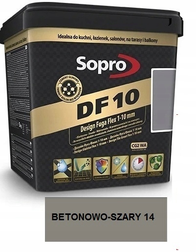 SOPRO fuga DF10 5kg Betonowo-Szary 14 + gratis