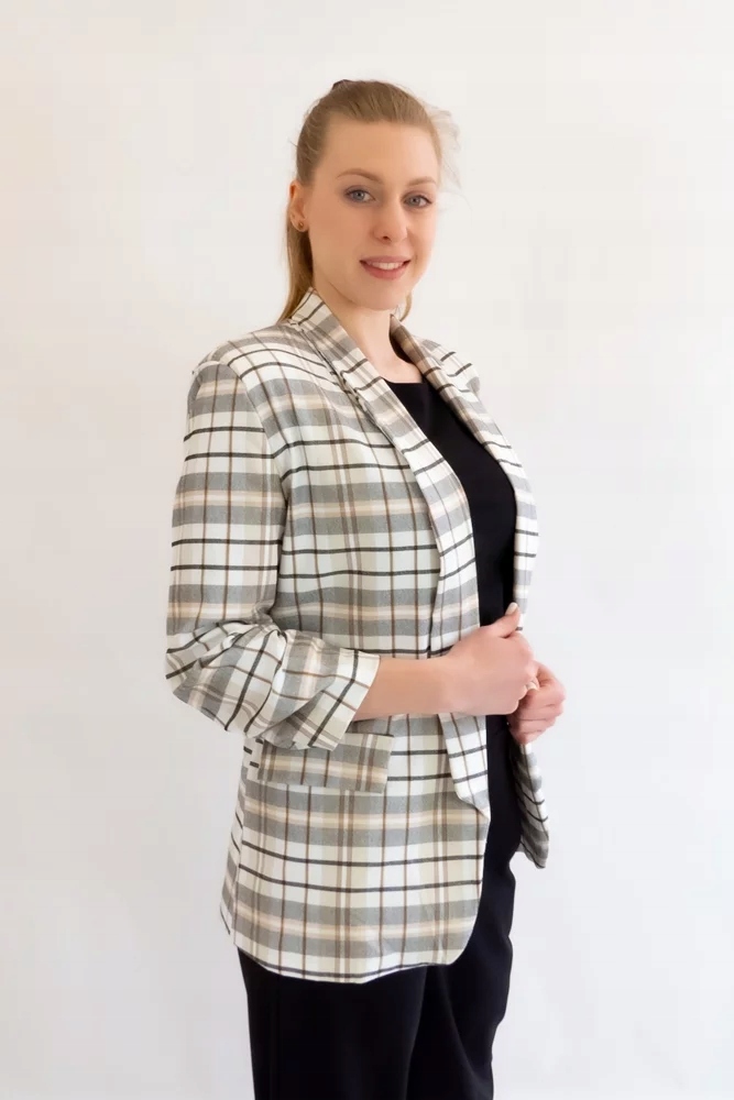 Béžová Sako s 3/4 rukávem