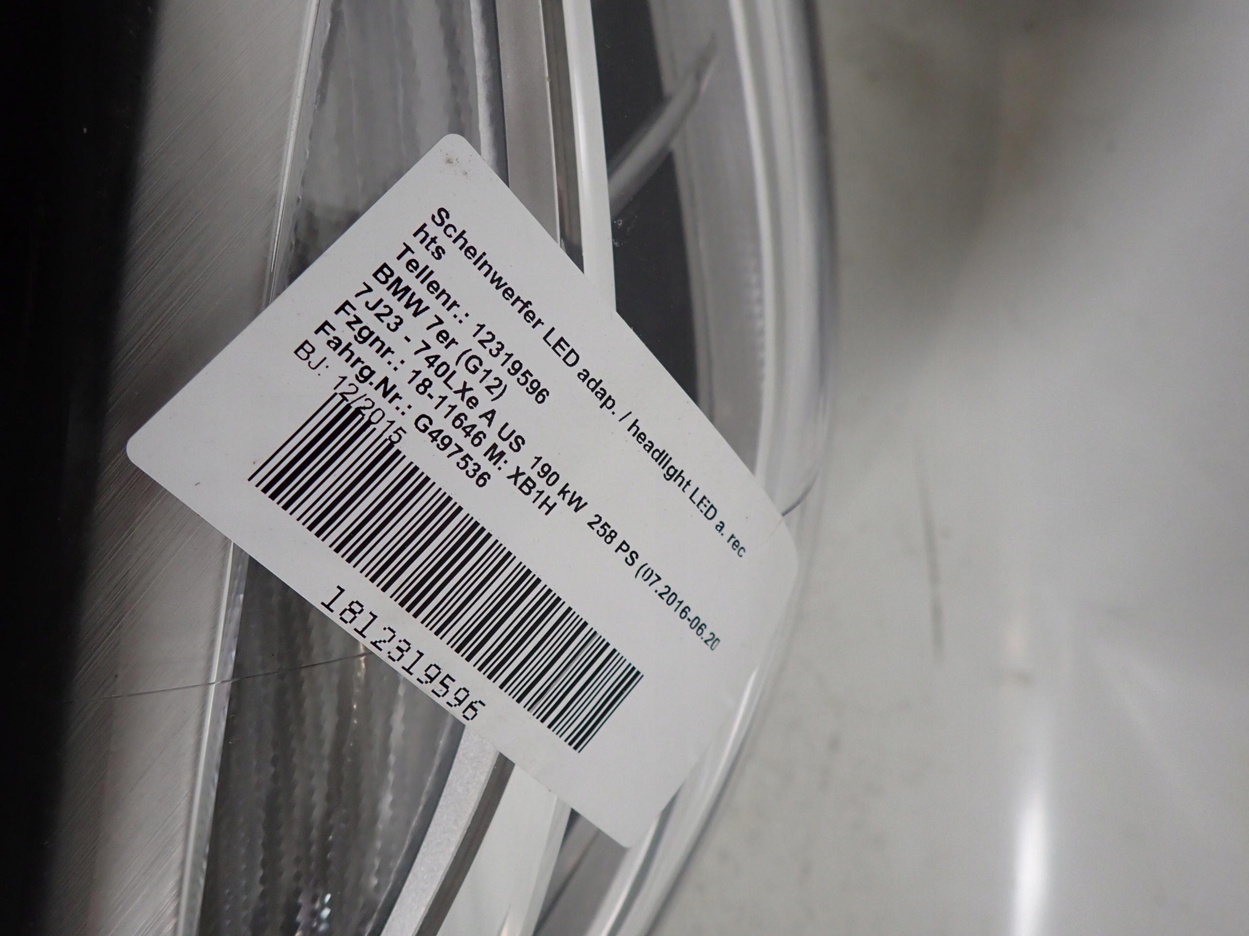 BMW 7 G11 G12 15- light right front front ADAPTIVE LED