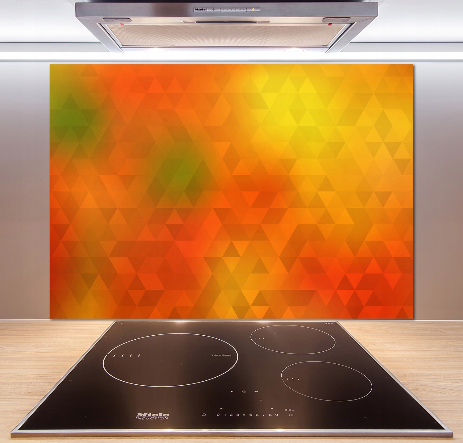 

Panel lacobel Abstrakcja trójkąty 100x70 cm + Klej