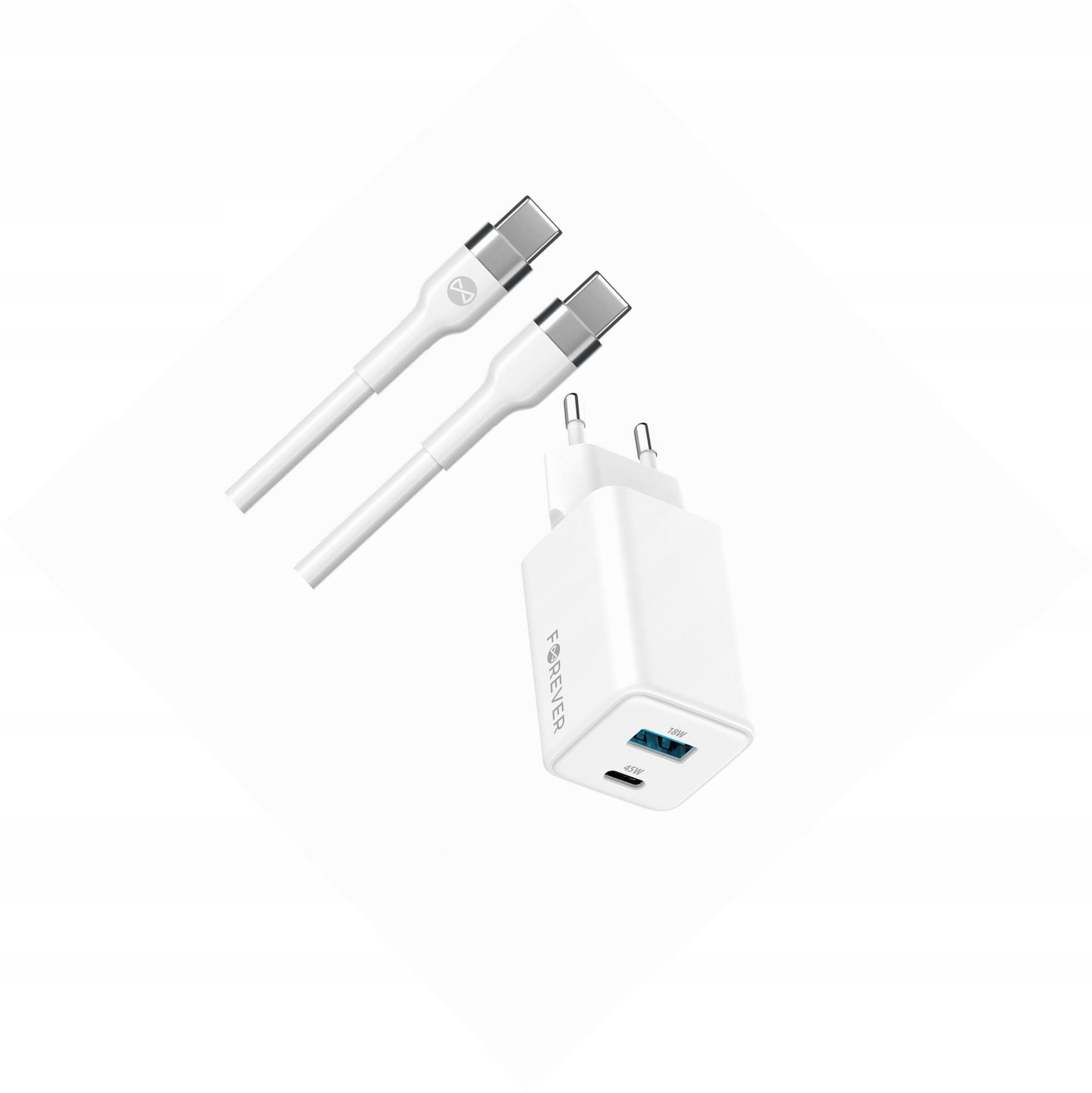 Szybka ładowarka GaN 45W Usb-c z kablem do Samsung Galaxy S21 Plus 5G