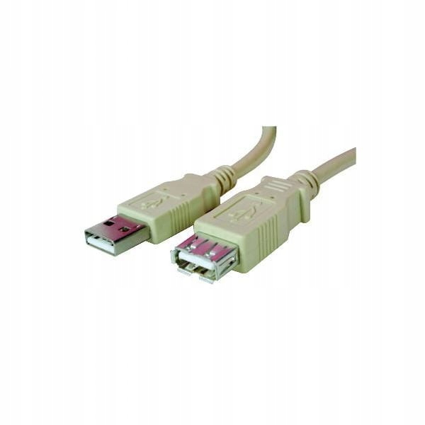 Przedłużacz USB (2.0), USB A M - USB A F, 5m, szar