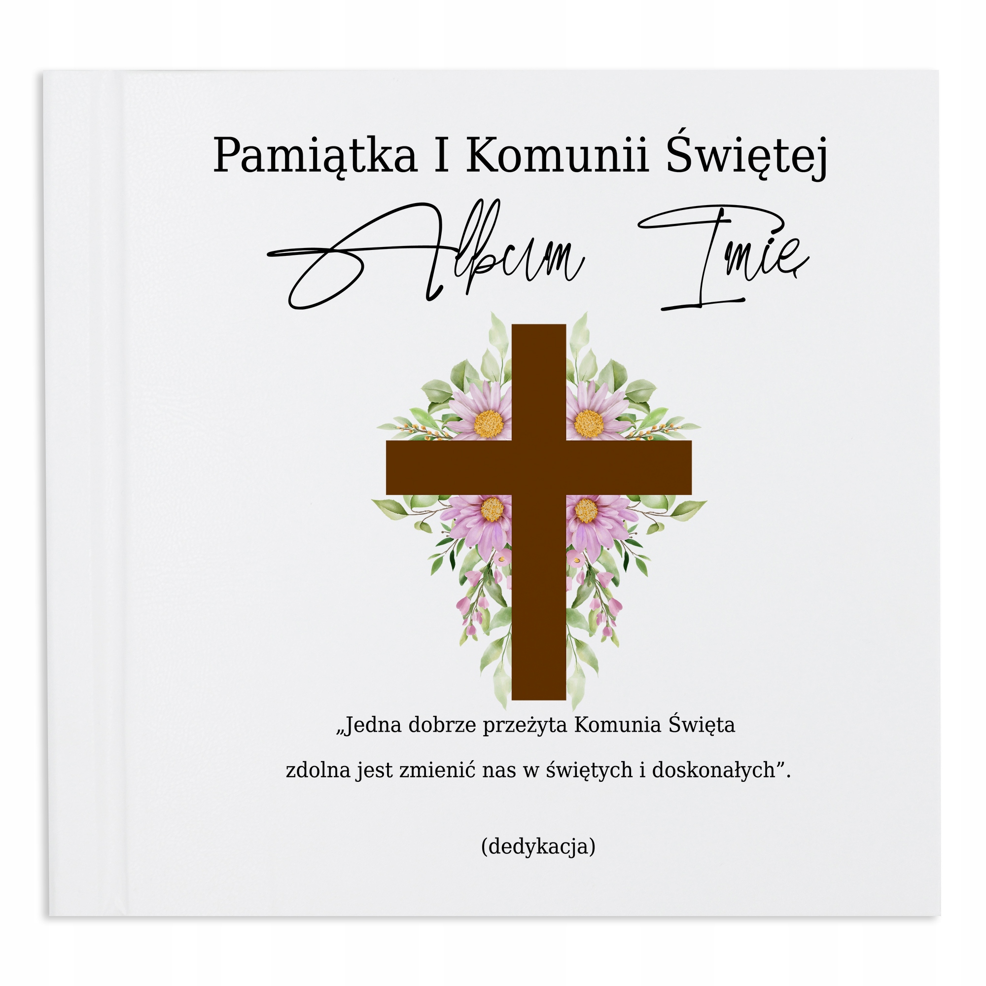 Album na vlepované fotografie Modrý Dárek k prvnímu přijímání Citát Jméno