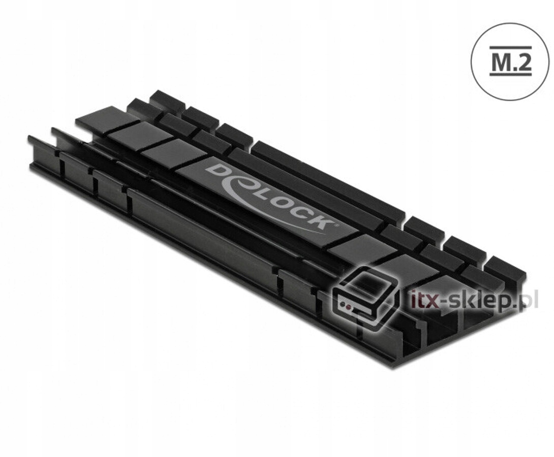Radiator aluminiowy do dysku M.2 SSD 2280 Delock 18285