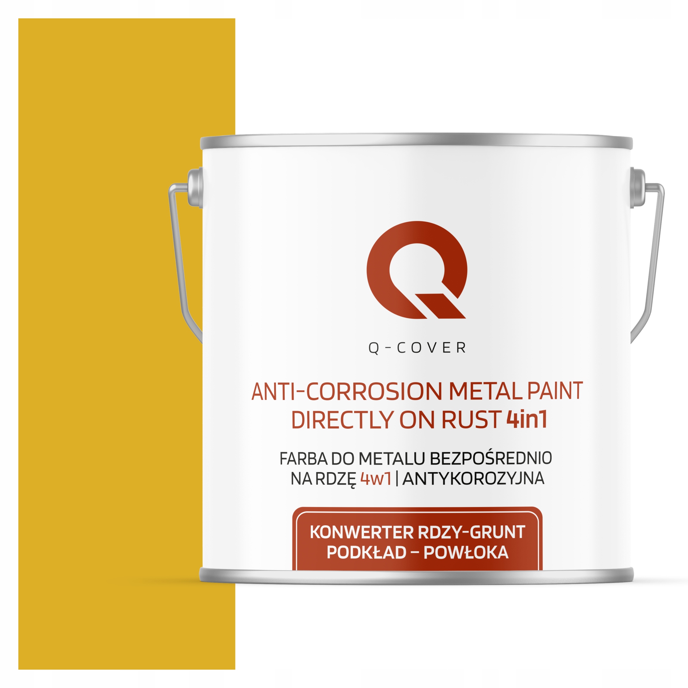 Farba Na Kov Na Hrdzu Liatinová Oceľ 4v1 Žltá Citrónová Ral 1012 Polomat 5L