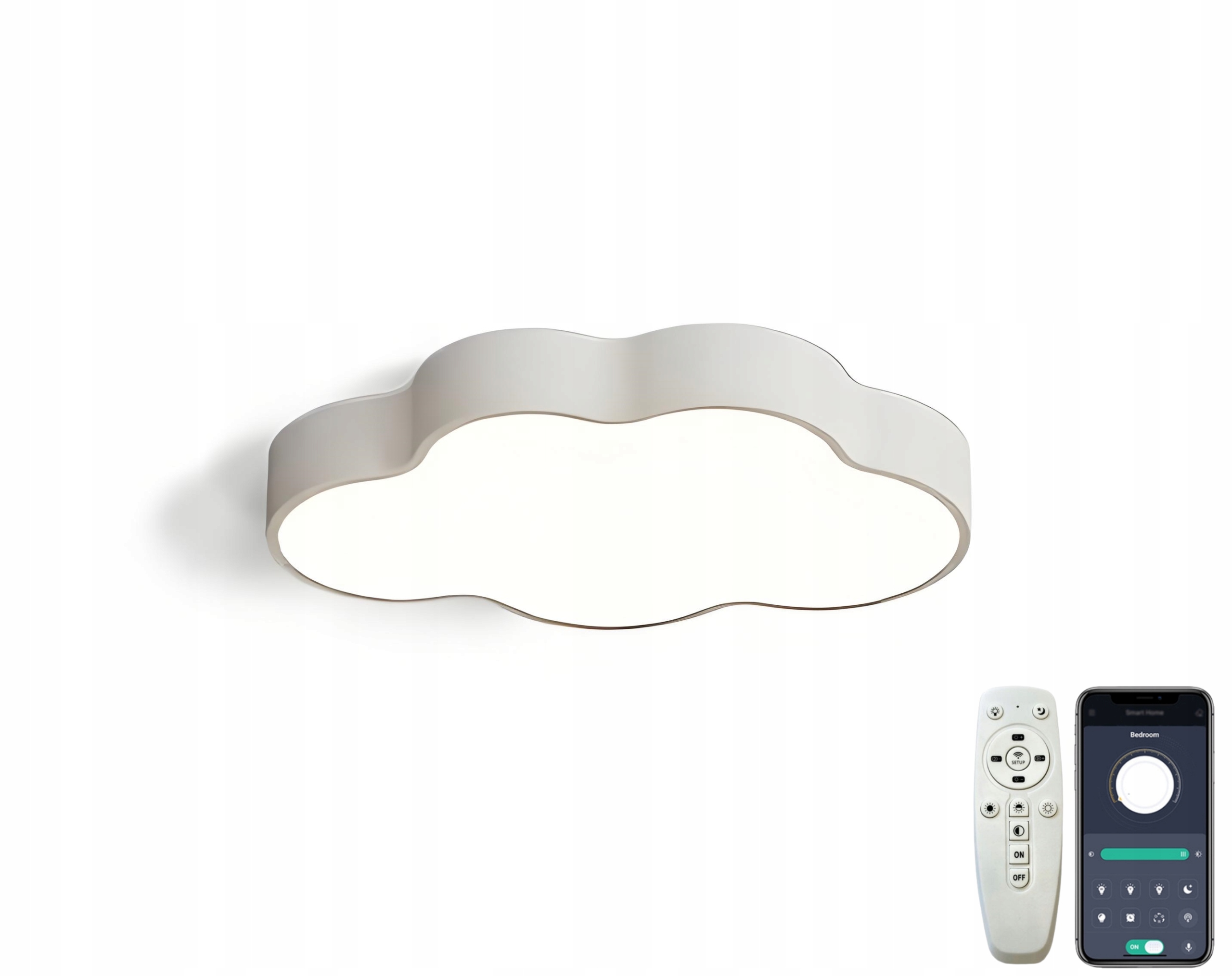 Detská Lampa AjieQaQ Stropná Natynková Stropné Svietidlo Led Obláčik S Pilotom