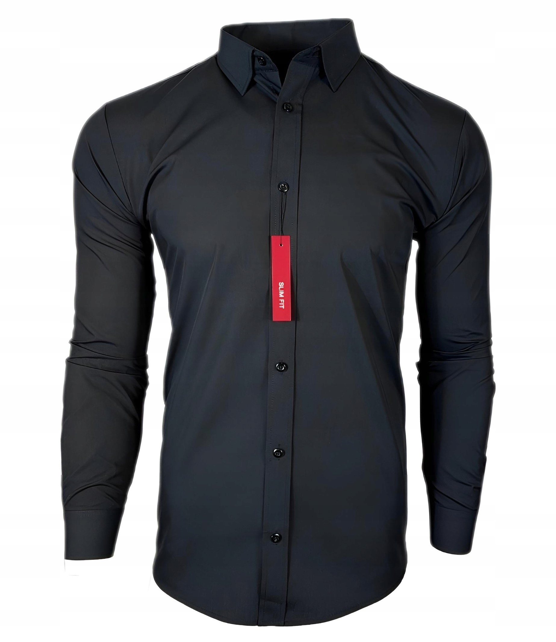 

Czarna Koszula męska Slim Fit