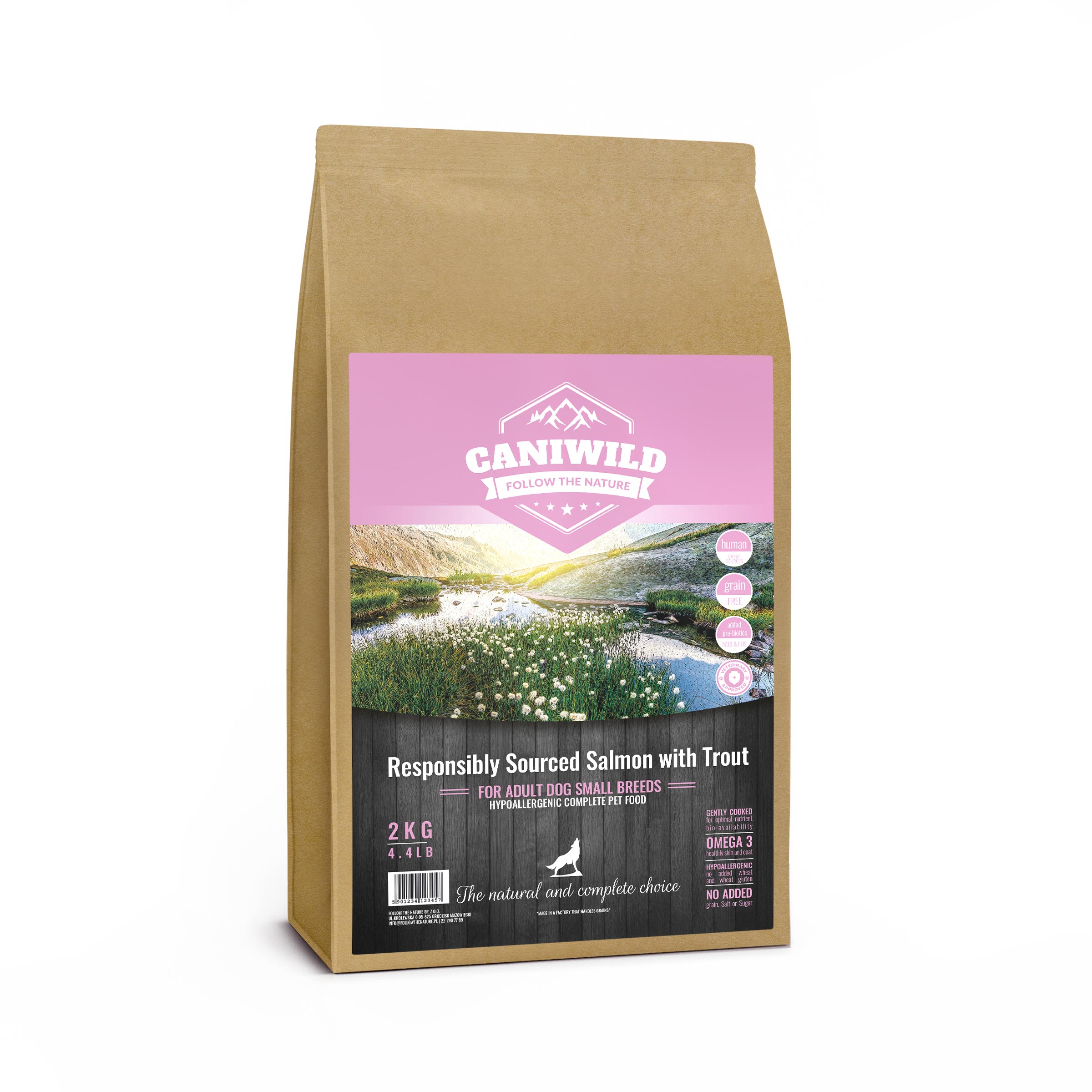 Caniwild Adult Small Salmon And Trout Dla Psa 2KG z łososiem i pstrągiem