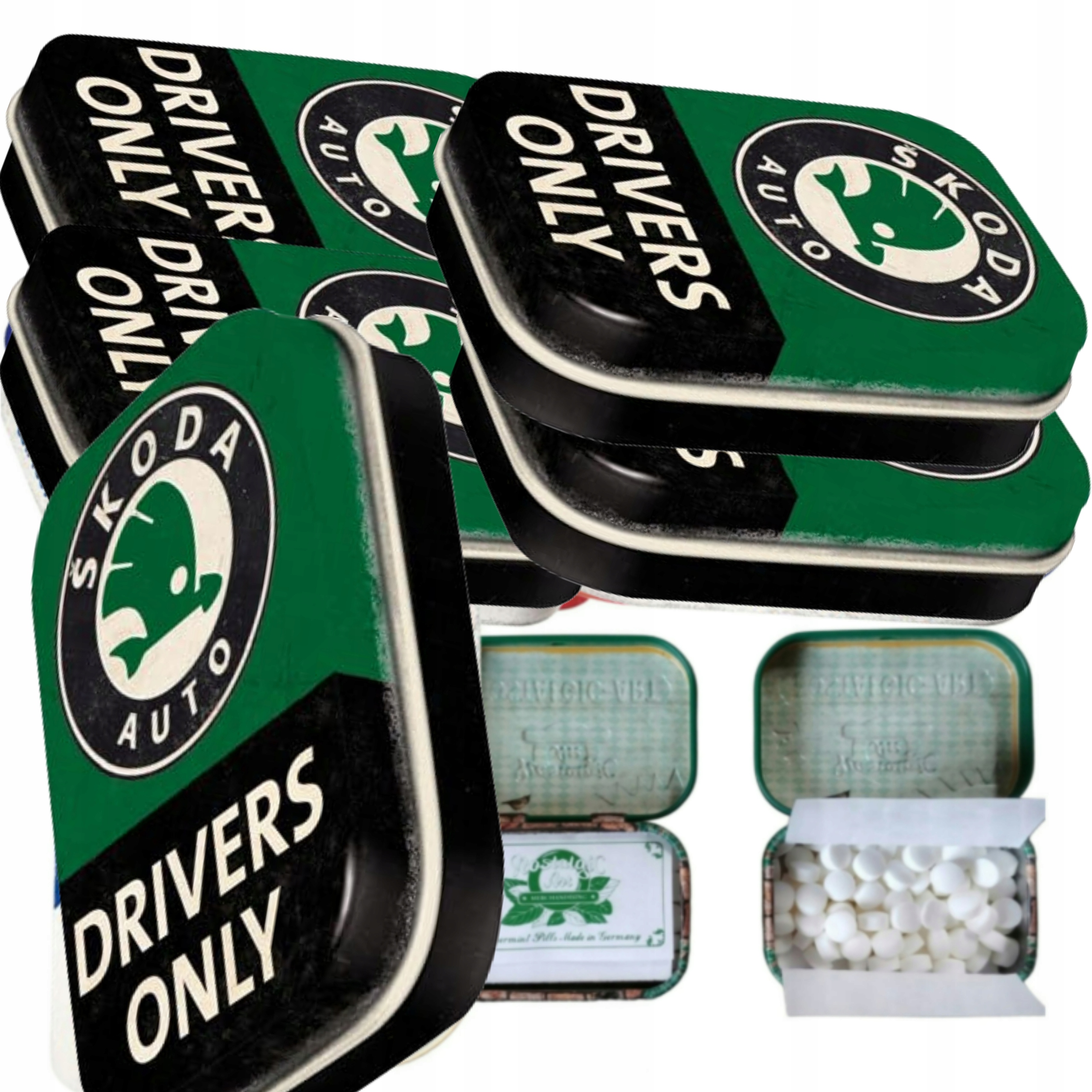 Levně Bonbóny Mátové 4 Balíčky Skoda Drivers Only Box 15g Nostalgic Art