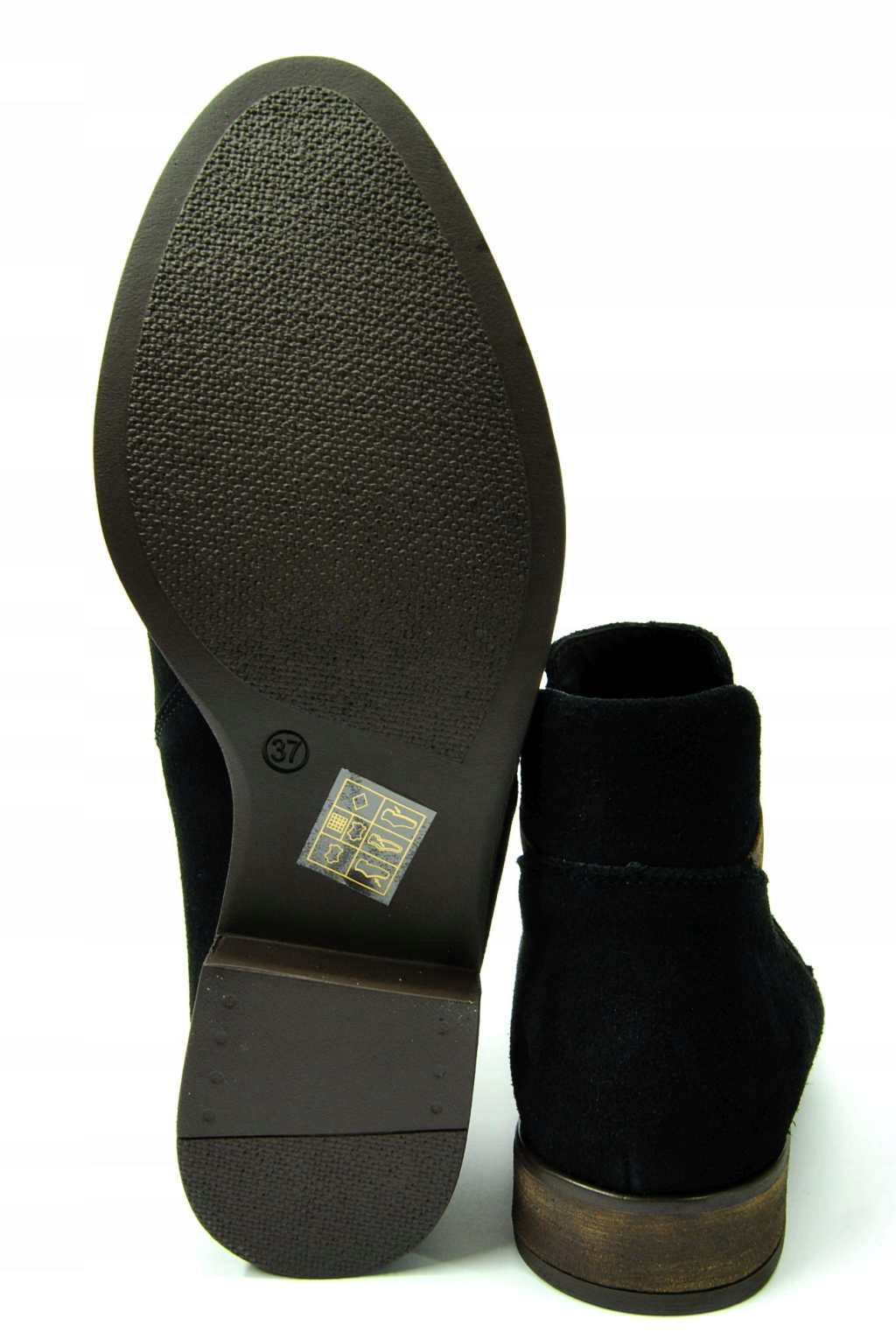 GAMIS 4036 botki czarne PŁASKIE jesienne SKÓRA 37 Marka GAMIS