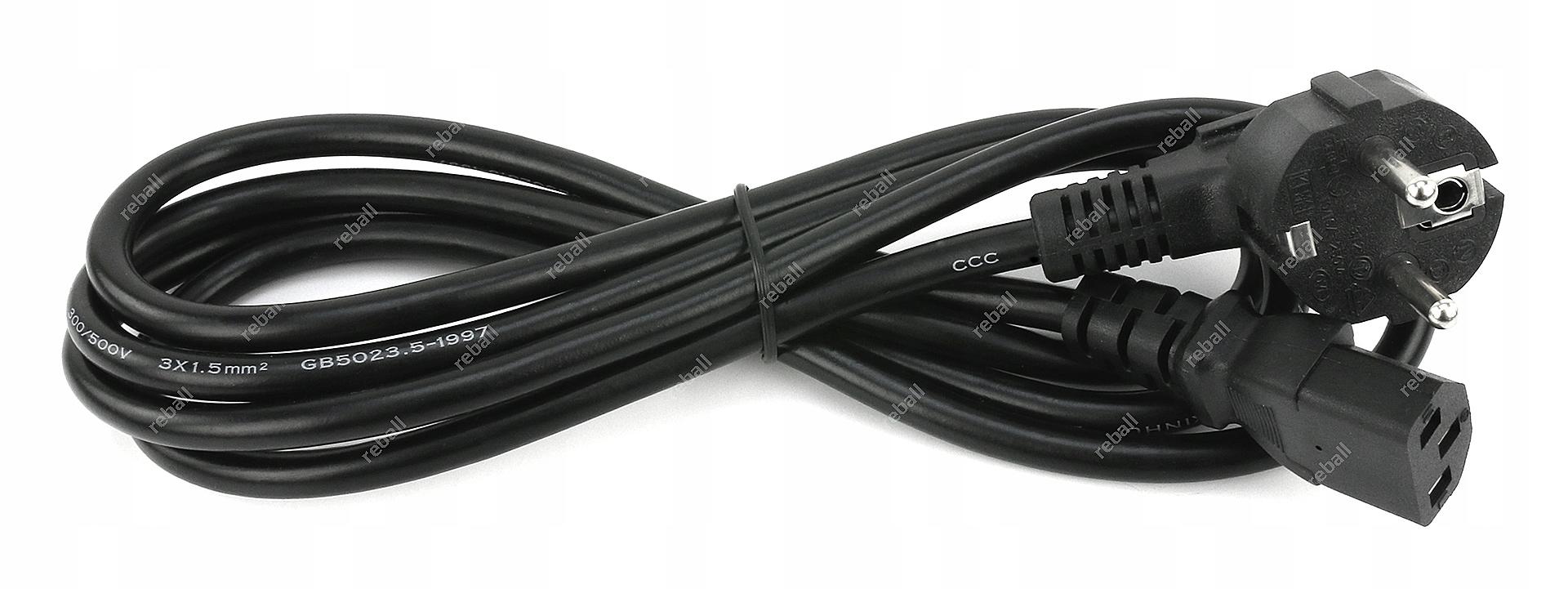 

Kabel Przewód Zasilający 1,5mm2 1,9m 16A C13 3600W