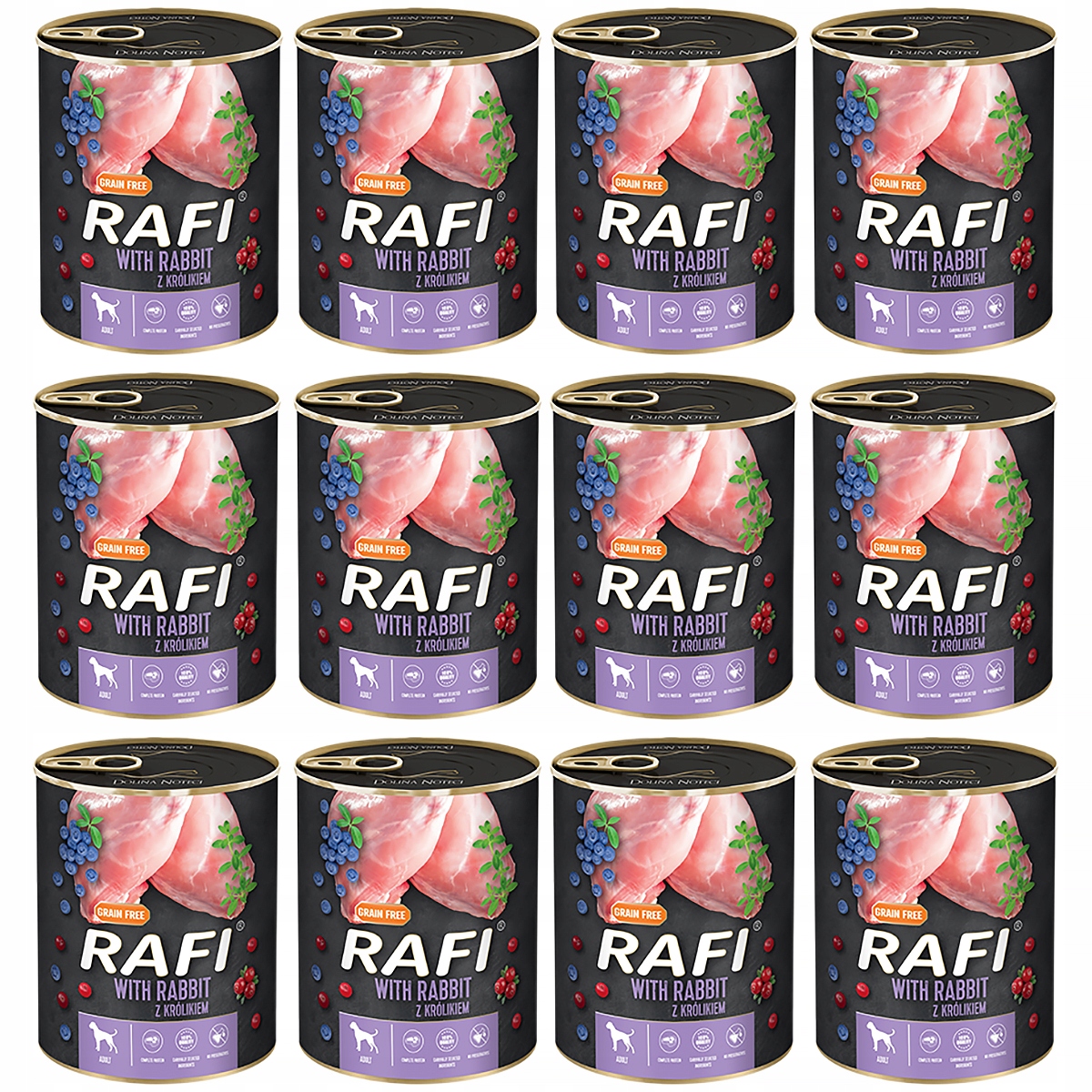 Vlhké krmivo s příchutí králíka bez přidaných obilovin 800 g