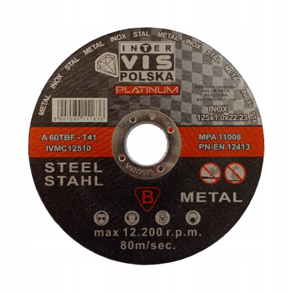 TARCZA DO CIĘCIA INTER-VIS 125 x 1,0 mm 1szt