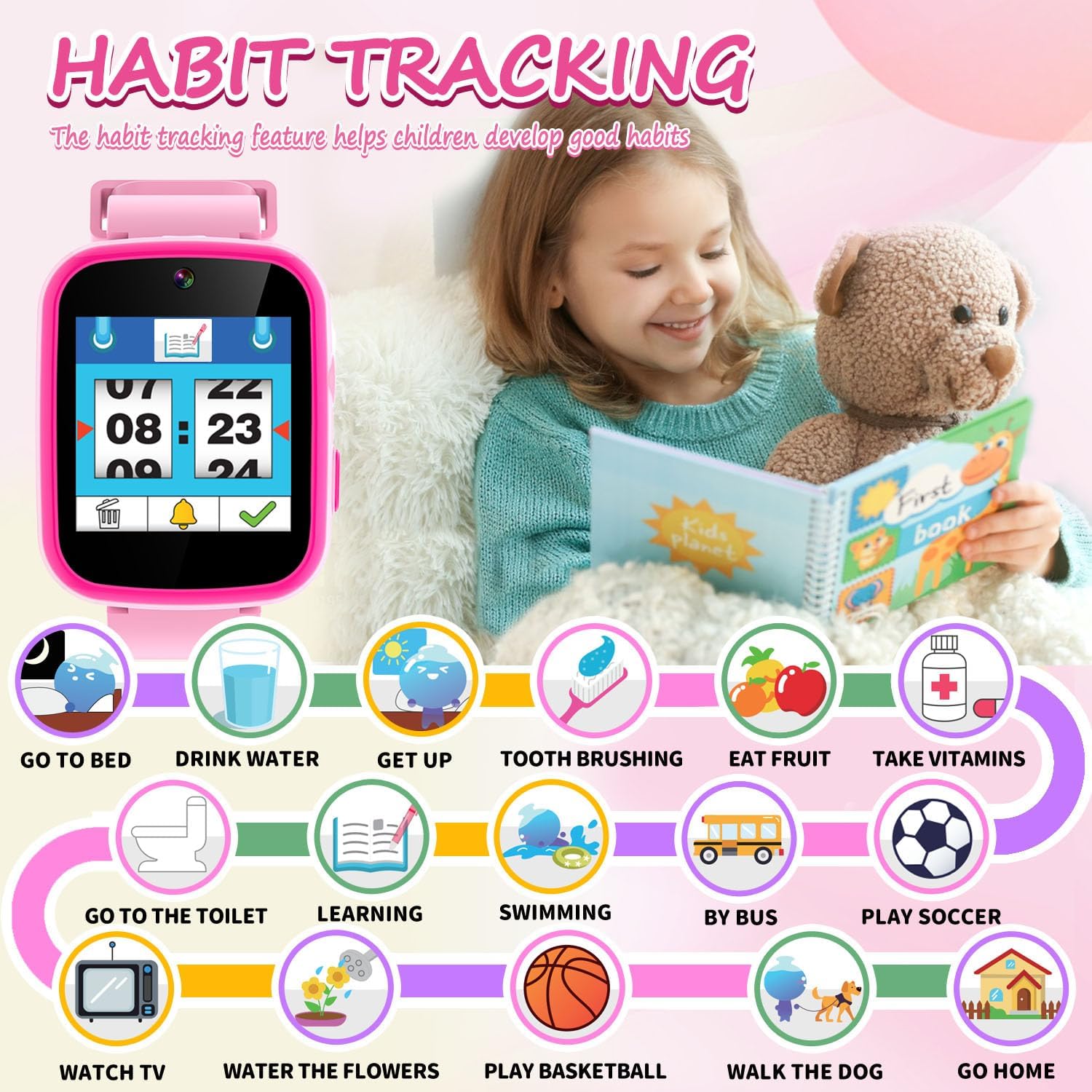 Multi-functional Smartwatch for Girls 3-10 Years Old with Camera and Music Bohater Inny