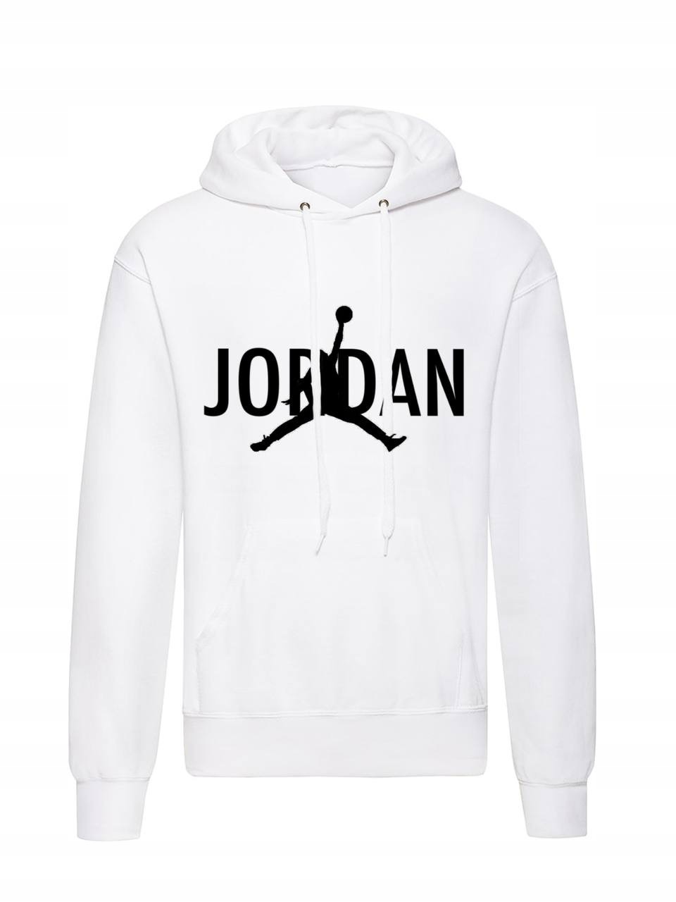 

Bluza Z Kapturem Jordan Męska Biała Bawełniana M