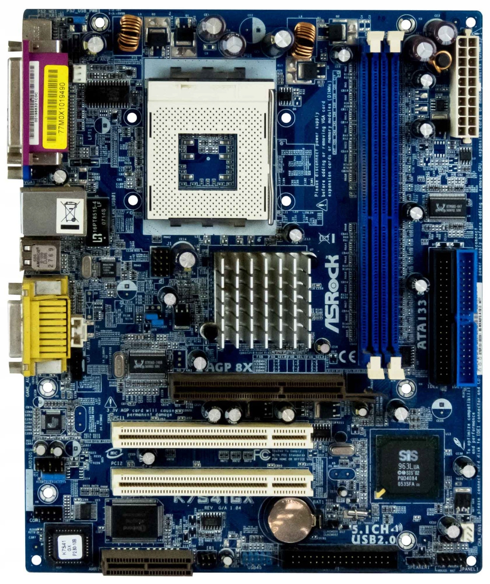 Asrock K7S41GX REV.1.04 s.462 Ddr Pci Agp Amr