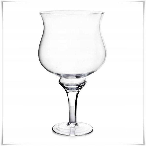 

Świecznik szklany na nóżce, lampion, kielich Anka