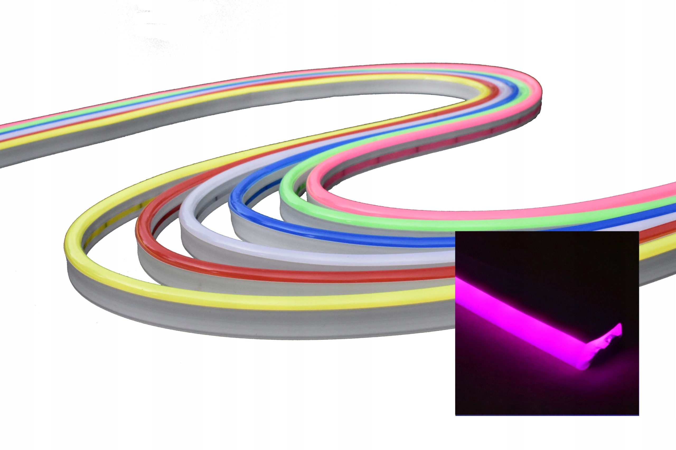

Neon Led purpurowy 12V Flex 6x12 mm IP67 1 mb
