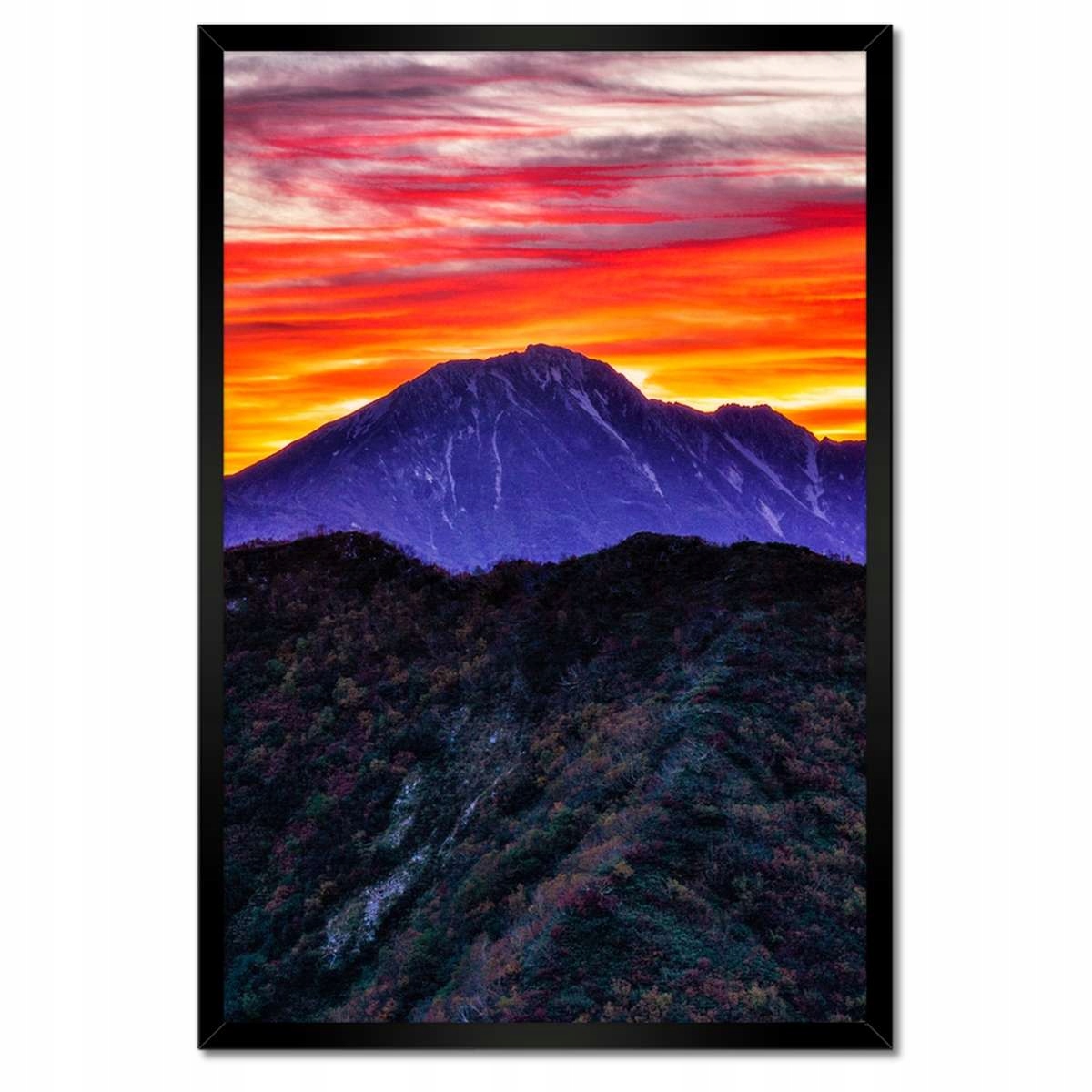 Plakáty v rámu 40x60 Horská krajina se západem