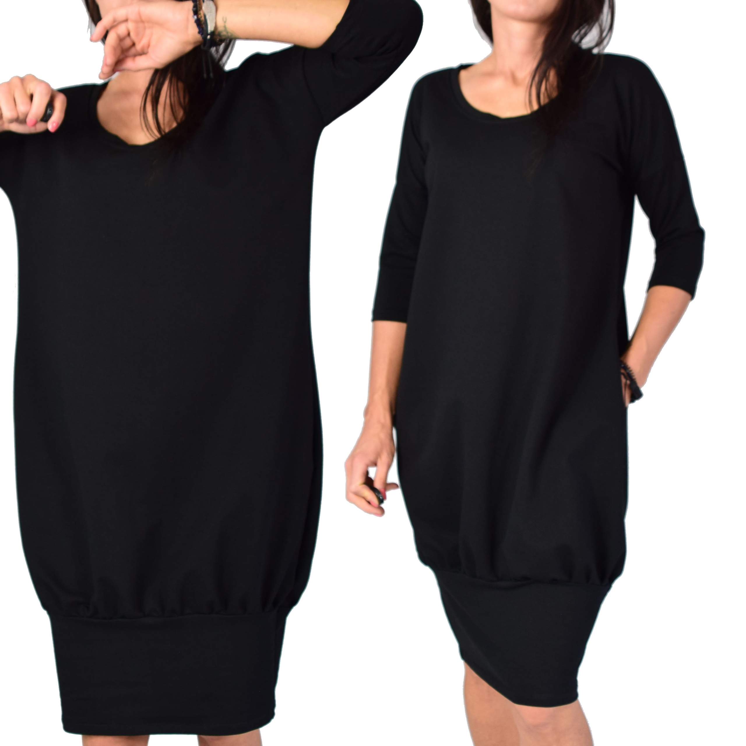 2XL Tina sukienka dresówka bombka marszczona Polska collibri 1101