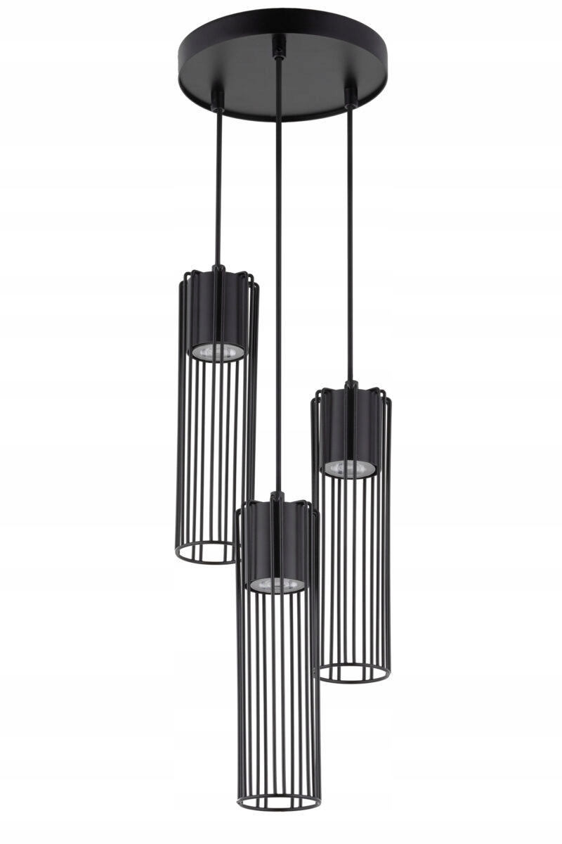 Závesná lampa Sigma Lighting Fobia 3 L čierna kovová 3xGU10 20 cm