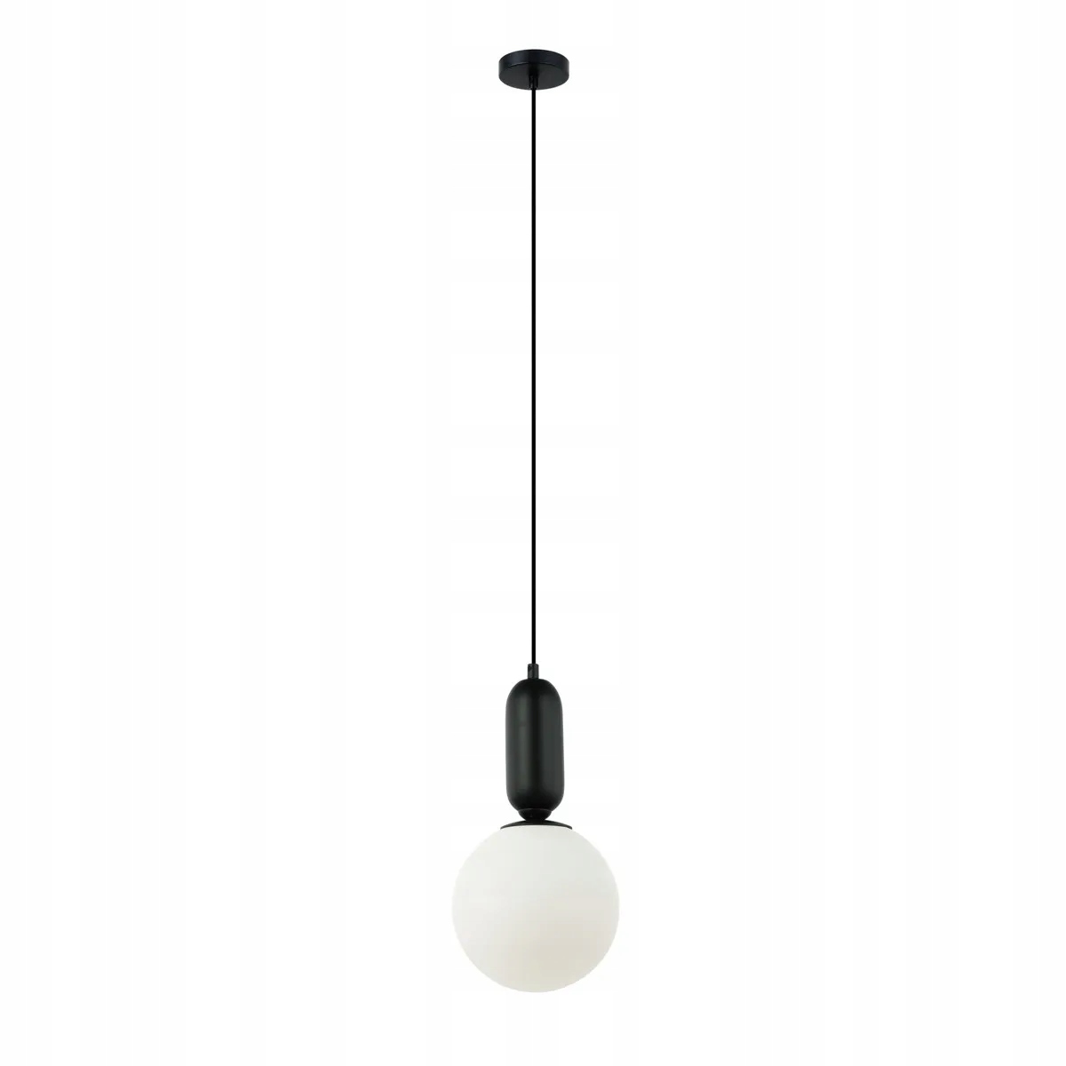 Aldeva PND-02340-1M-BK lampa wisząca z białym szklanym kloszem
