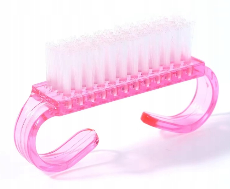 MAŁA SZCZOTECZKA DO PAZNOKCI DO PYŁU ODPYLANIA MANICURE RÓŻOWA LALILL