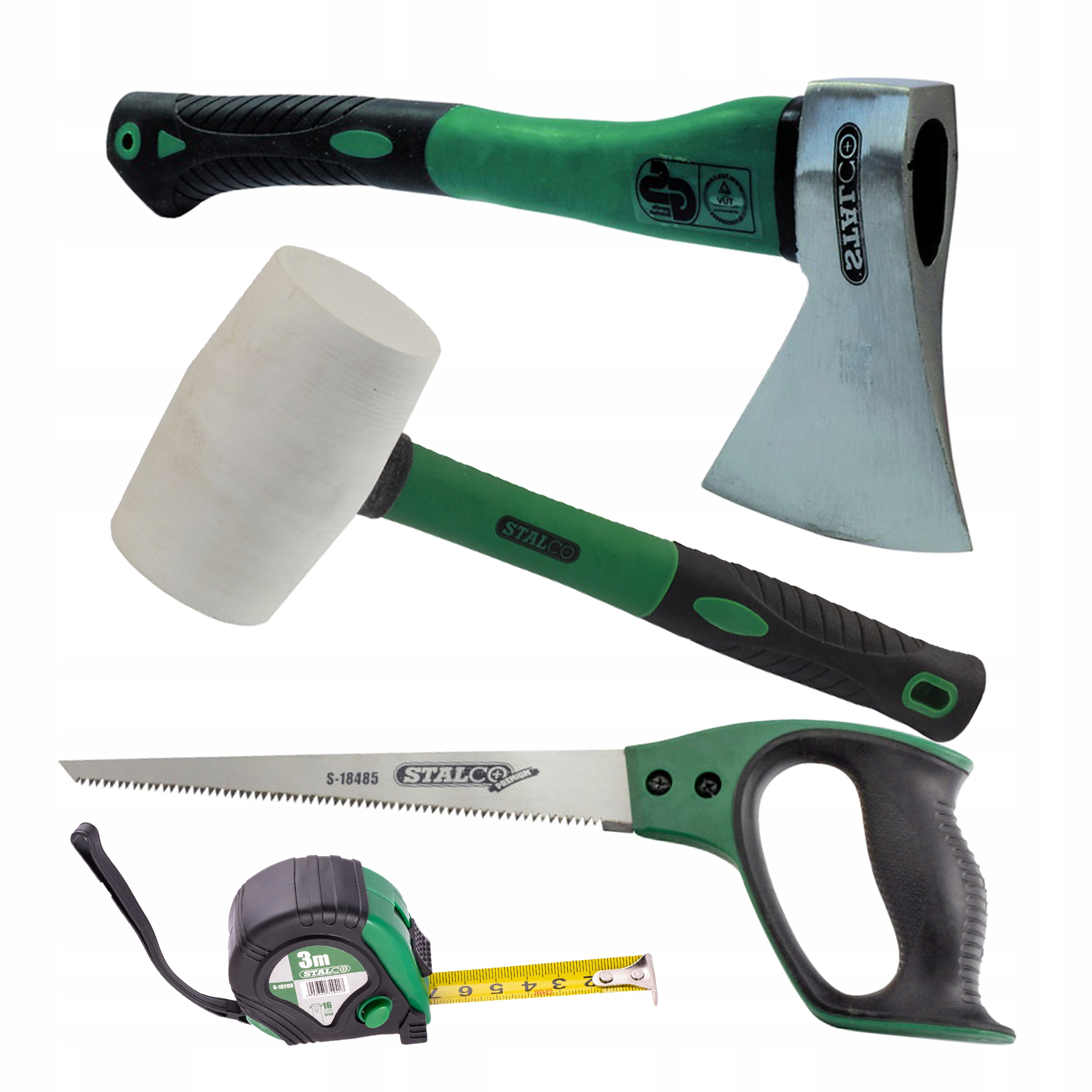 Sekera Fiberglas 600 Gumové Kladivo 90 Pila Měřítko