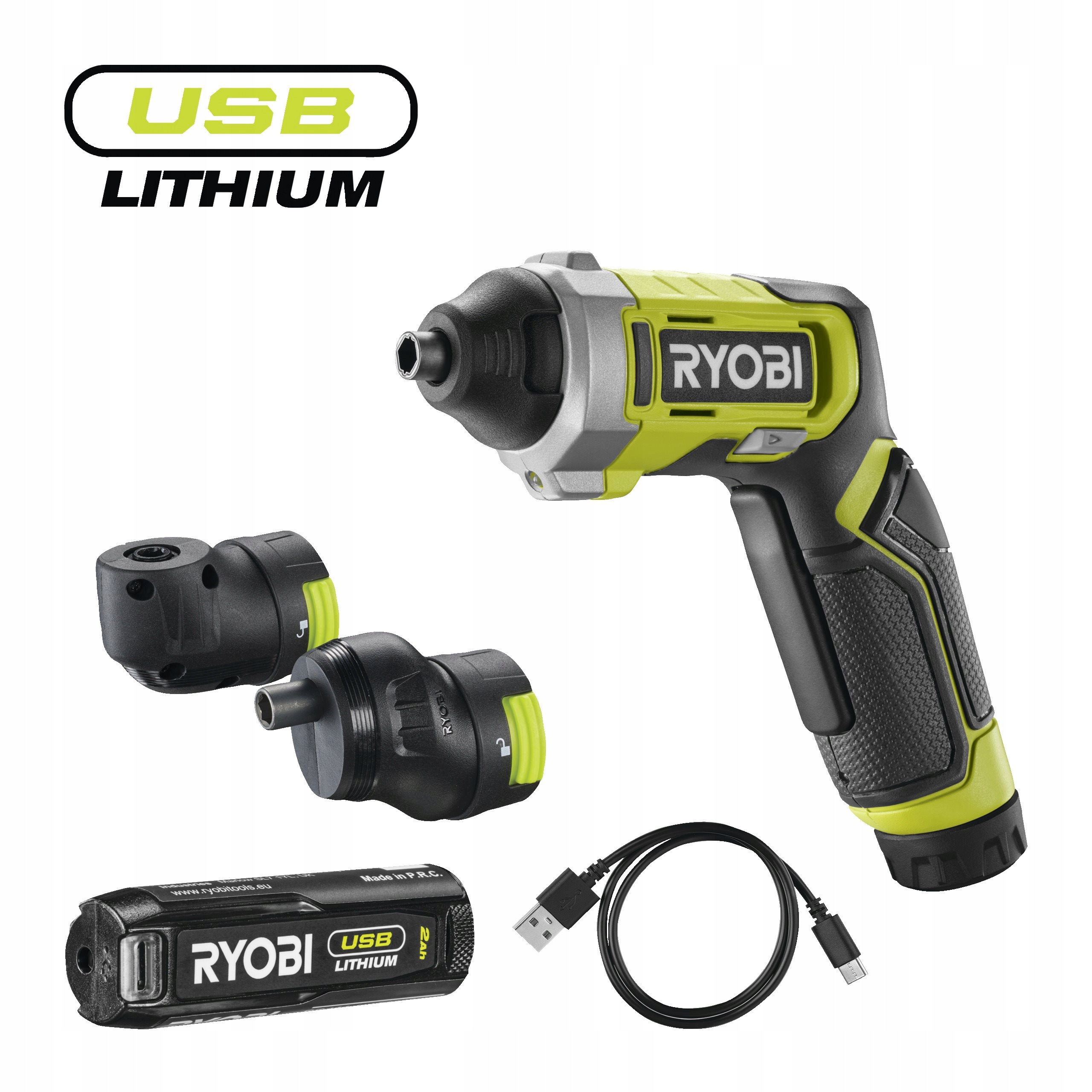 Ryobi RSD4-120TA2 4V Akumulátorový šroubovák se dvěma nástavci Usb Lithium