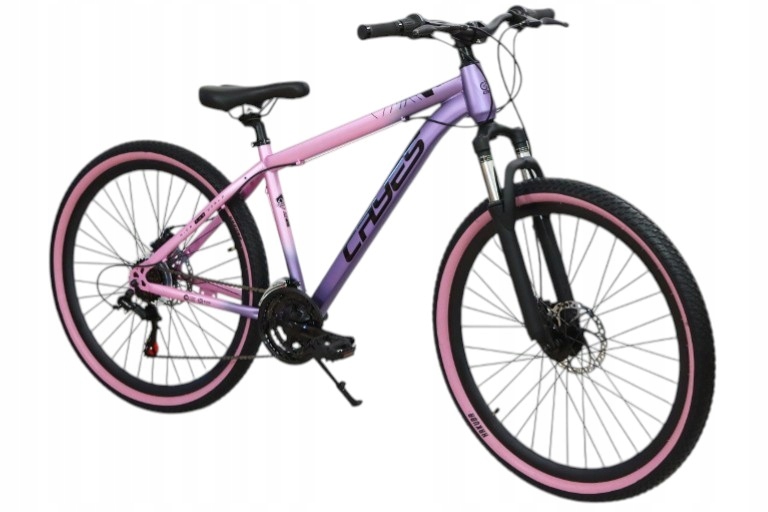 Rower Górski Mtb 27.5 Shimano Tarcze Fioletowy Wrzosowy Damski 156-168 CM