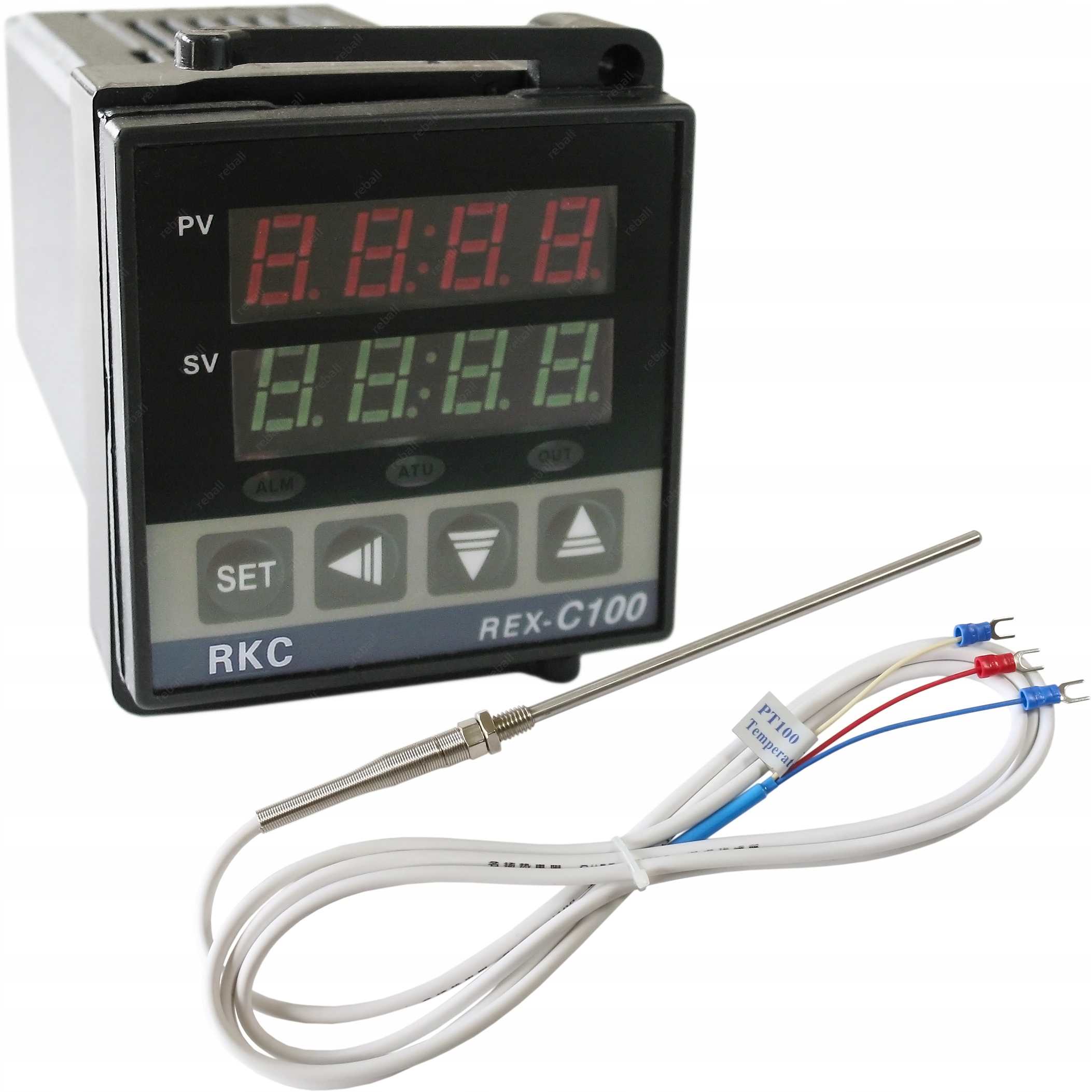 

Zestaw Sterownik Rex C100 230 Czujnik PT100 M8