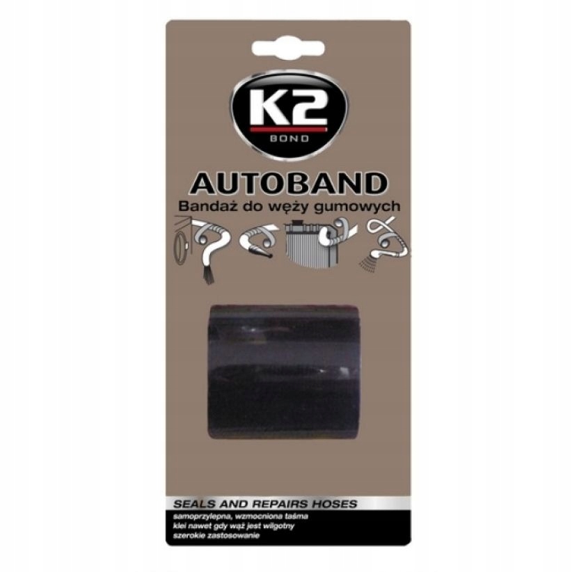 K2 AUTOBAND BANDAŻ 5CM x 3M TAŚMA DO WĘŻY GUMOWYCH
