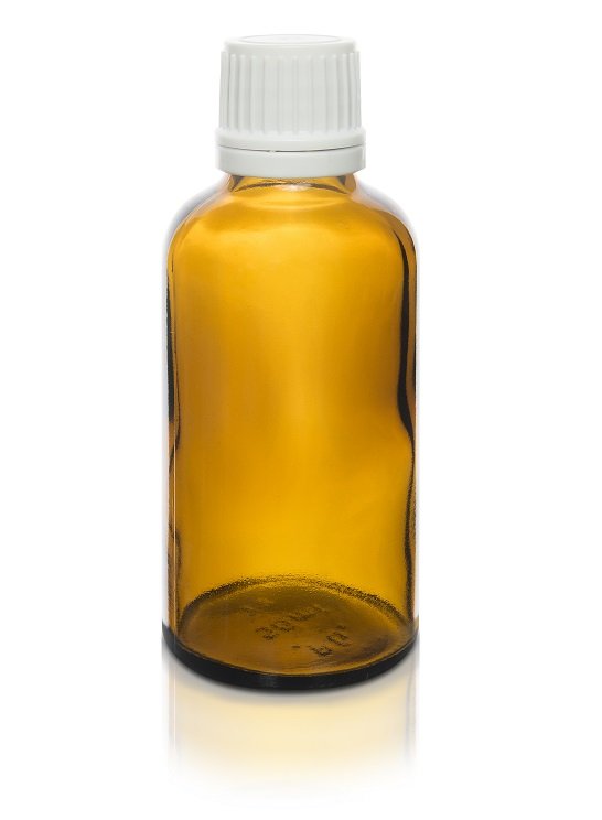 

Butelka szklana brązowa 30ml z nakrętką białą