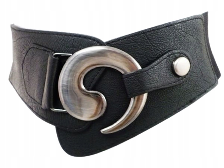 PASEK DAMSKI GUMA SREBRNE ZDOBIENIA GORSET TALIA