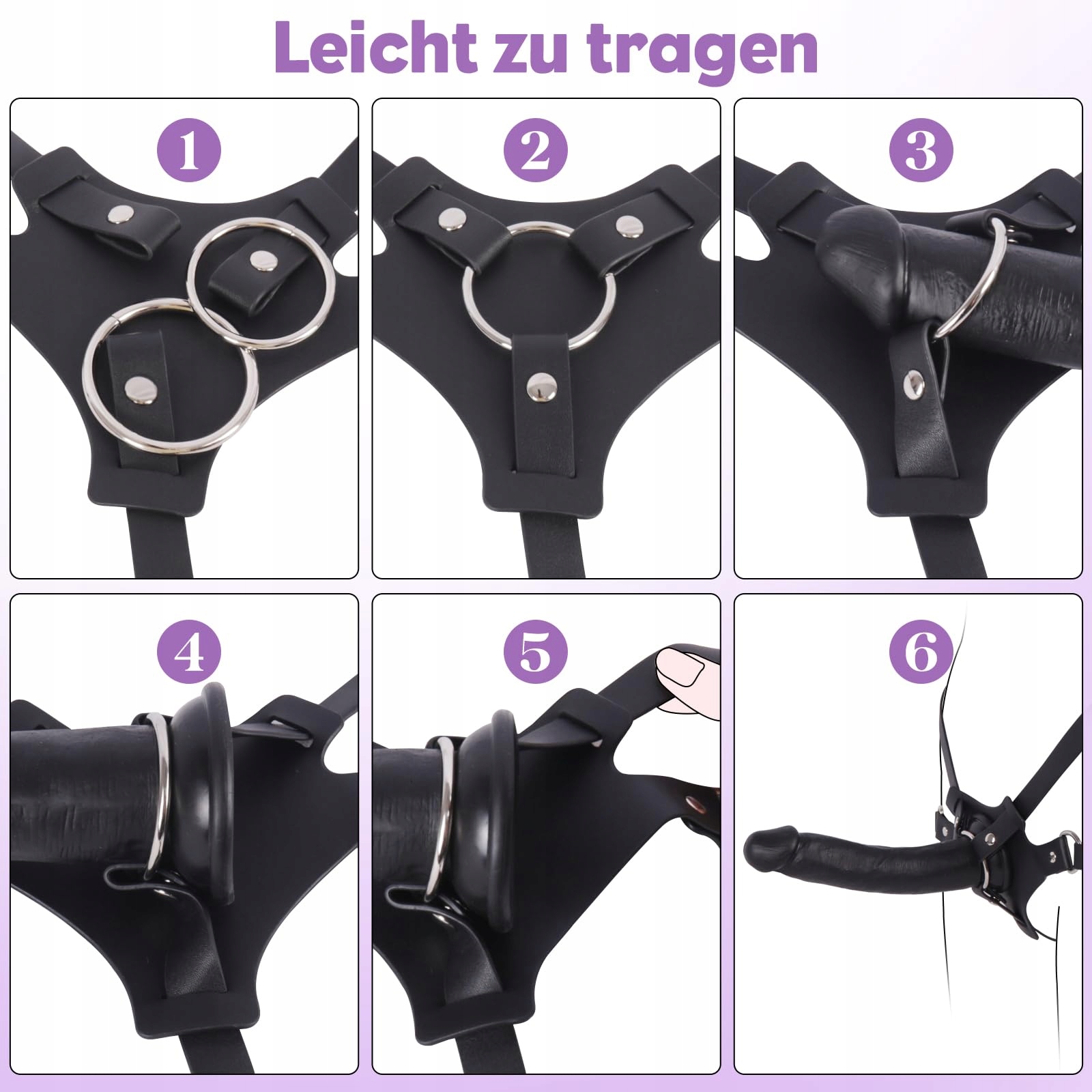 REALISTISCHER DILDO Zestaw Dla Kobiet Z Regulowaną Uprzężą I Przyssawką — miniatura 5
