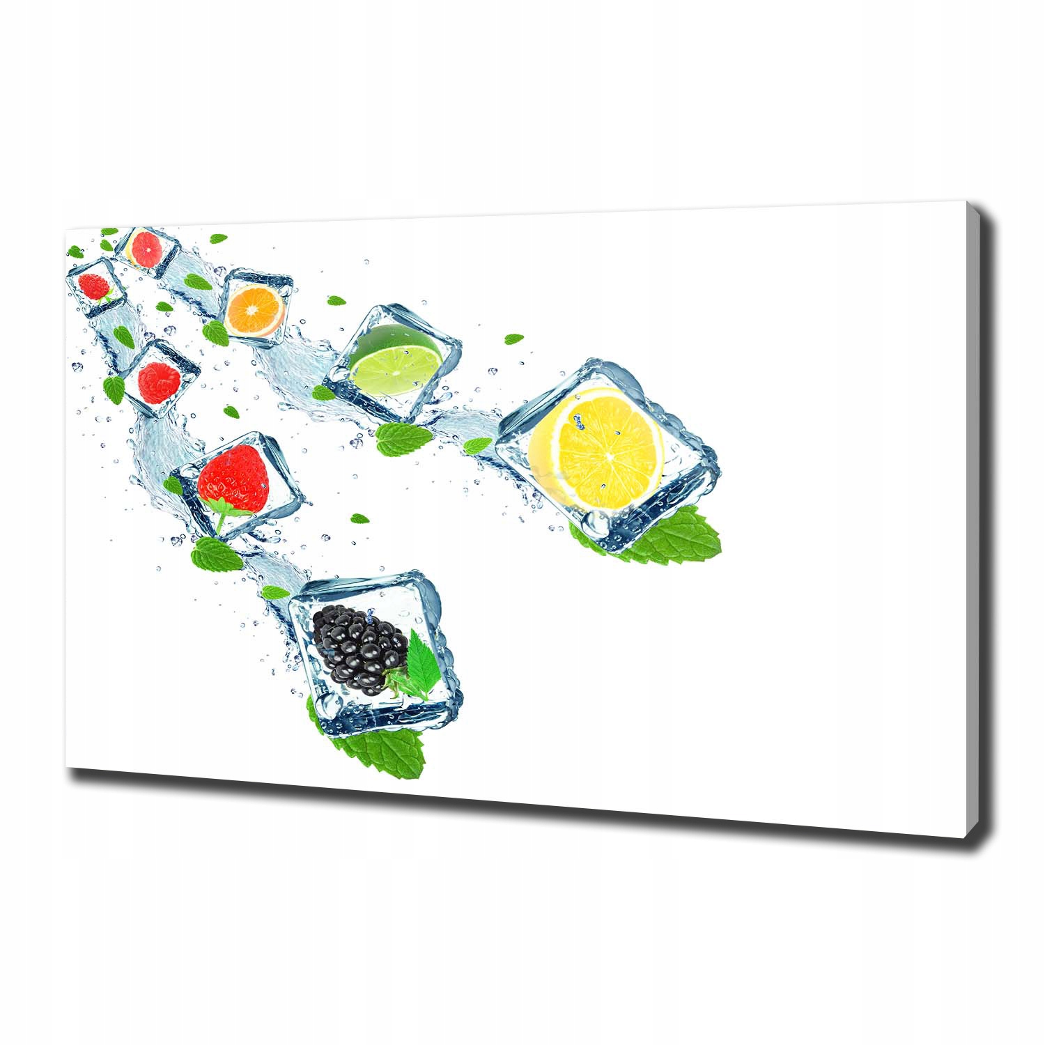 

Foto obraz na płótnie Owoce w kostkach 100x70 cm