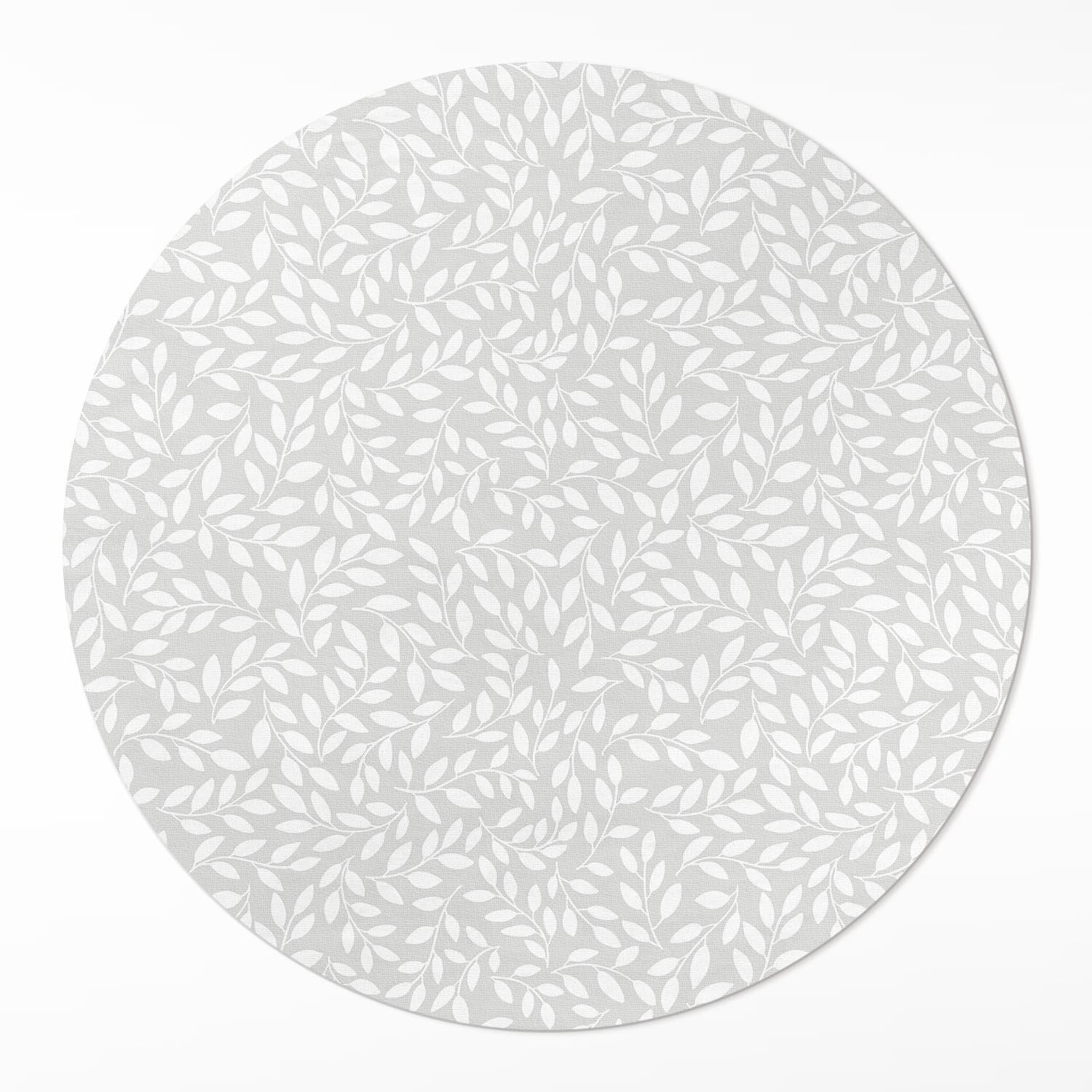 Dekoratívny okrúhly vinylový koberec Drobné vetvičky, jemný boho štýl ⌀ 90 cm