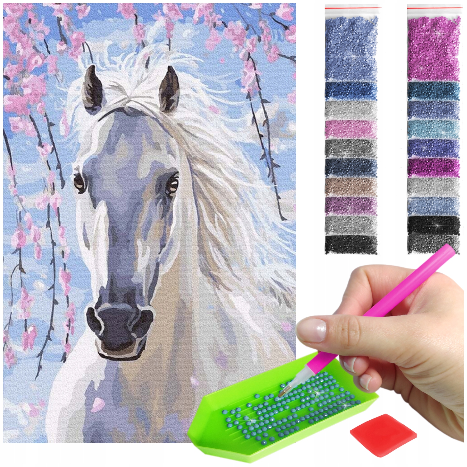 Haft Diamentový Velký 60x40cm Diamond Painting Mozaika Diamentové Příslušenství