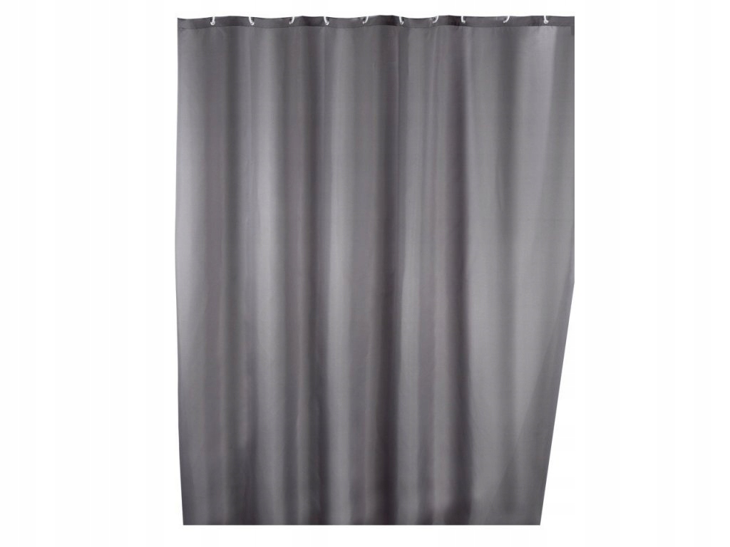Sprchový závěs, textilní,barva šedá, 180x200 cm, Wenko