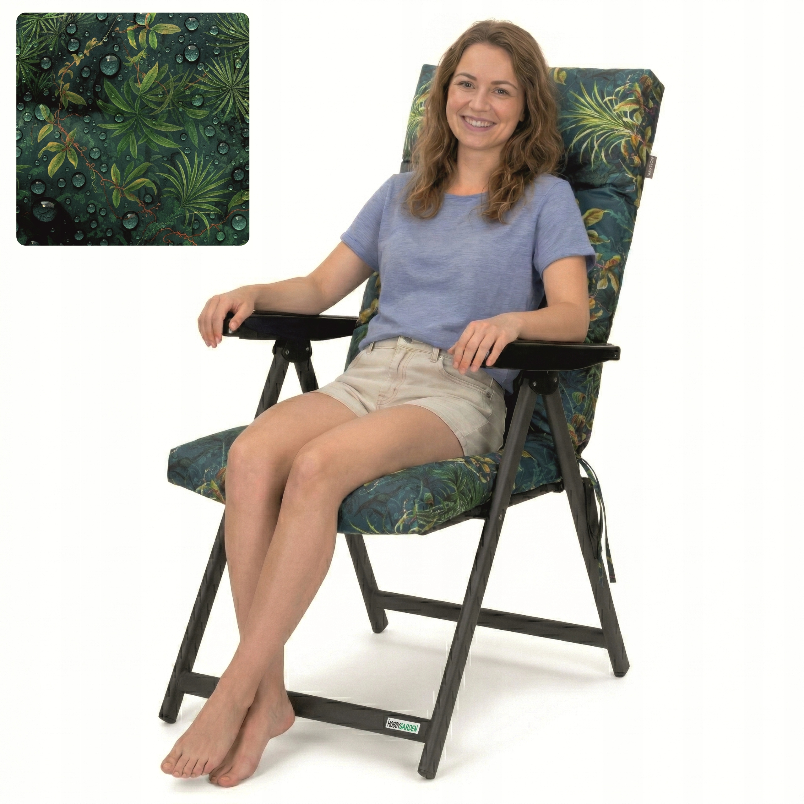 Zahradní Křeslo S Voděodolnou Poduškou Lehátko Turistické skládací křeslo