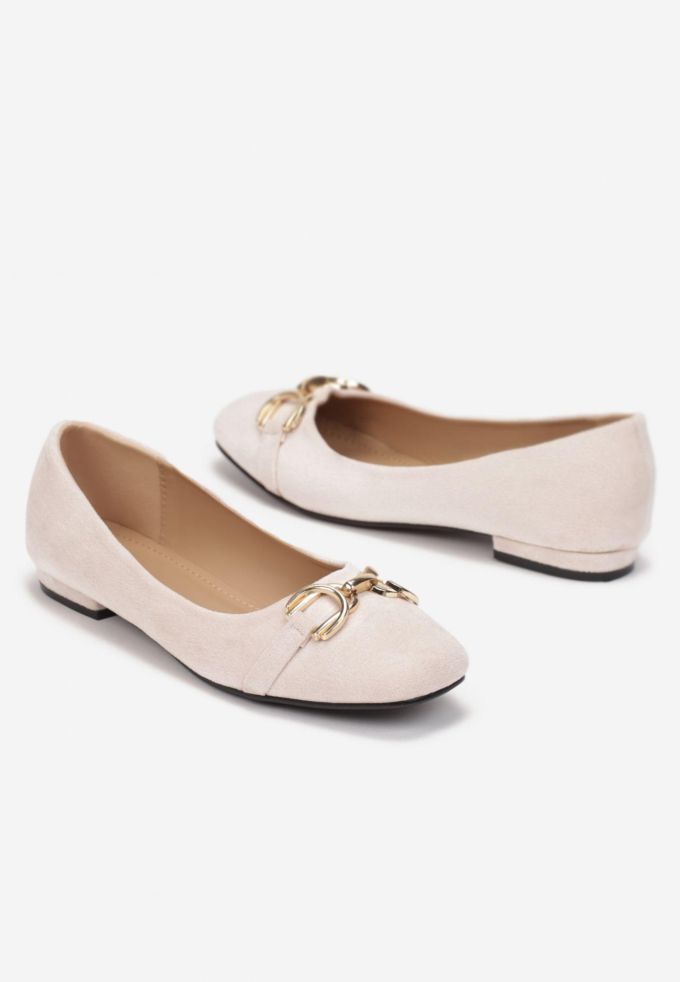 

Born2Be Beżowe Balerinki damskie 40 Ekozamsz