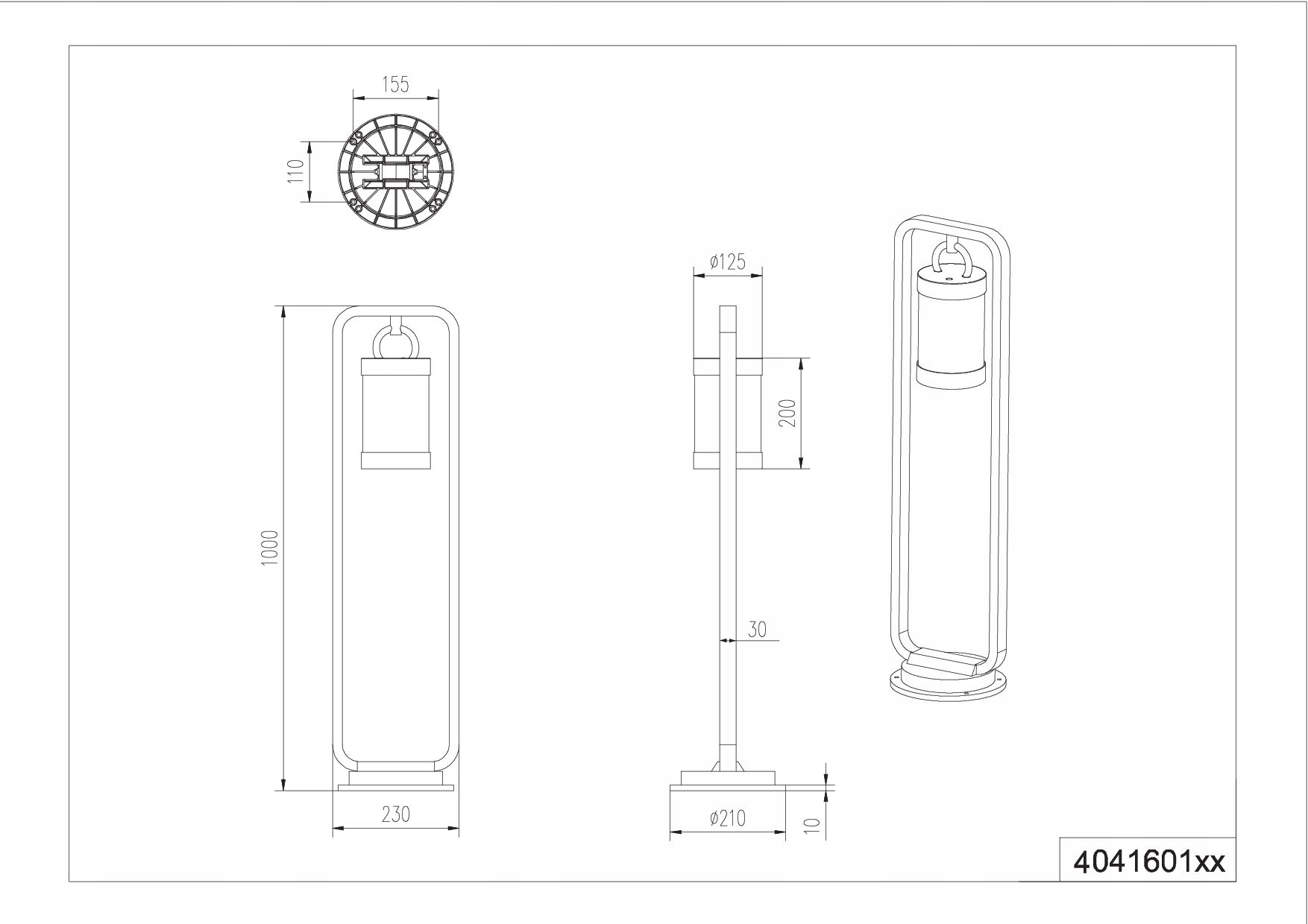 TRIO LEUCHTEN Lampa Ogrodowa Sambesi 100cm Aluminium E27 — miniatura 4