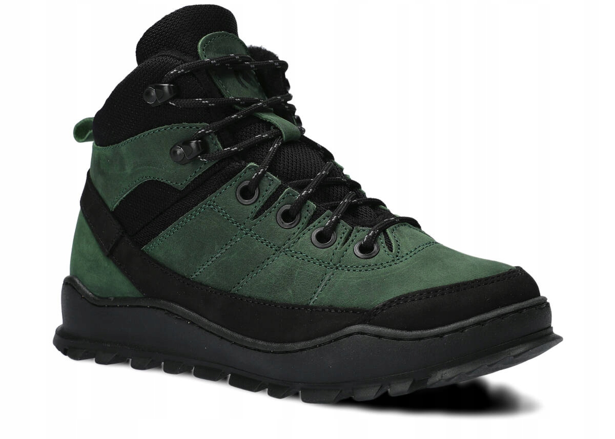 Nagaba 244 Zelená – Zateplené Filcem, Pohodlné Dámské Kožené Boty