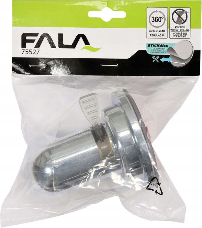 UCHWYT PRYSZNICOWY Z PRZYSSAWKĄ BEZ WIERCENIA Typ natynkowy