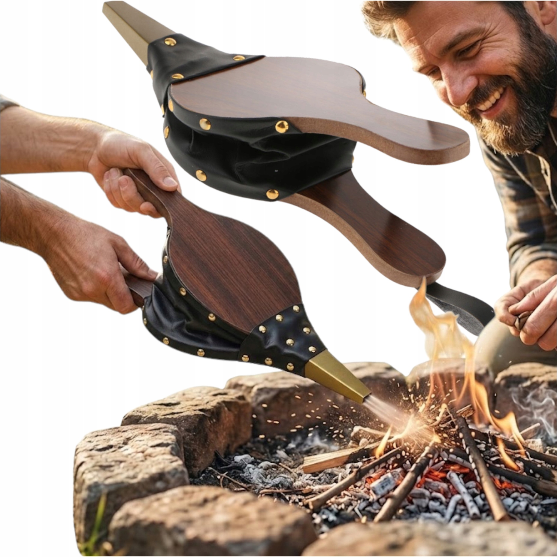 Ruční Dmychadlo Na Gril Rozpalovač Skládací Ohniště Bbq