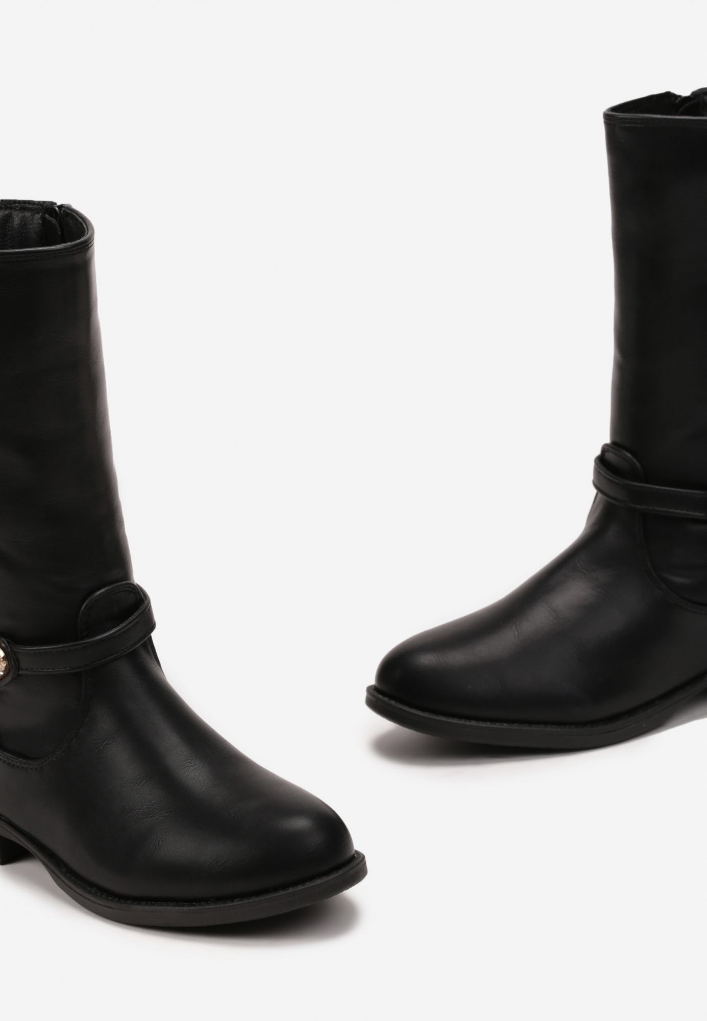 Born2Be Czarne Botki 33 Zima Ekoskóra Materiał skóra ekologiczna