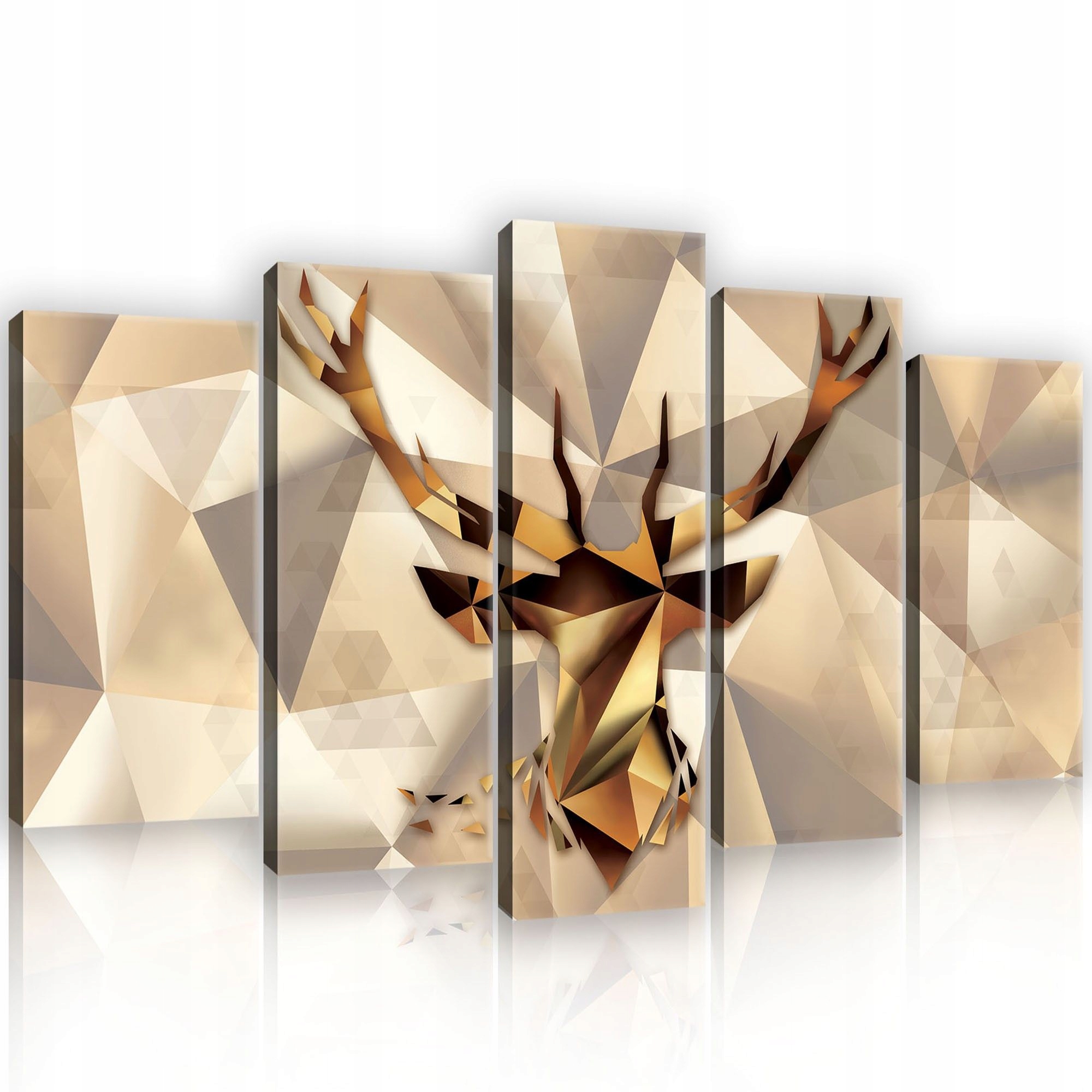 Obraz 100x60 Abstraktní jelen geometrický polyptych moderní umění