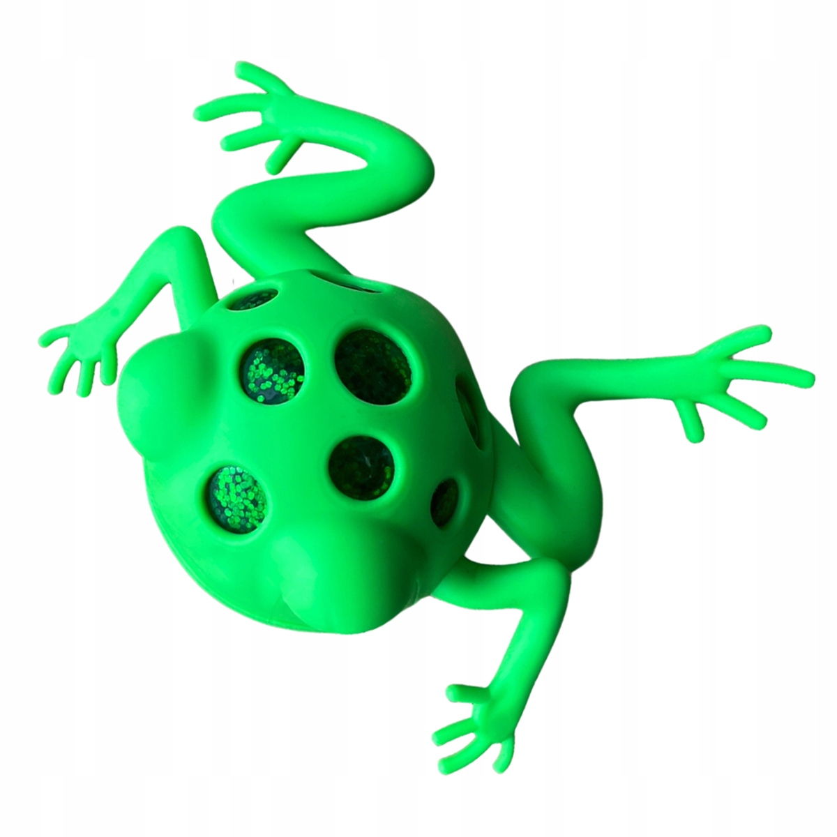 12x GNIOTEK ŻELOWY ŻABA Z BROKATEM ANTYSTRESOWA SENSORYCZNA PRANK KOLOR Płeć chłopcy dziewczynki