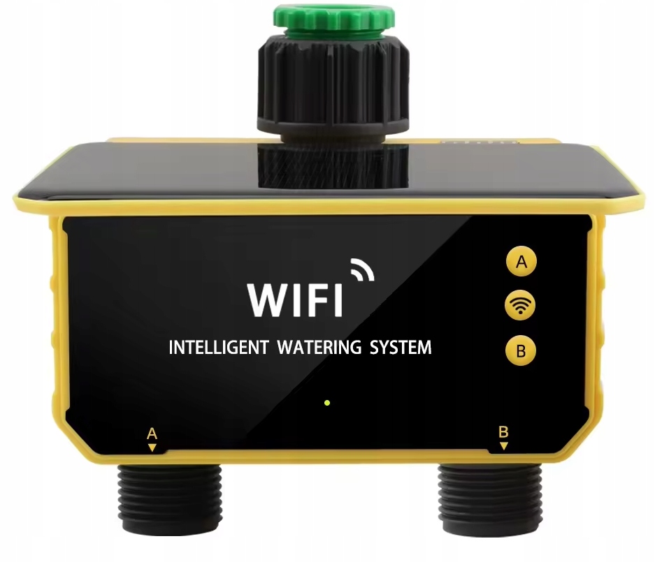 Dvojitý ventil na zavlažovanie zavlažovania smart Tuya WiFi, senzor dažďa